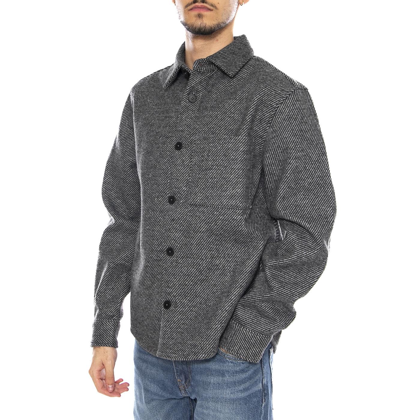 Micah Twill Overshirt FRML -- Men's Overshirt Shirt Medium Gray Melange Man ONLY & SONS
