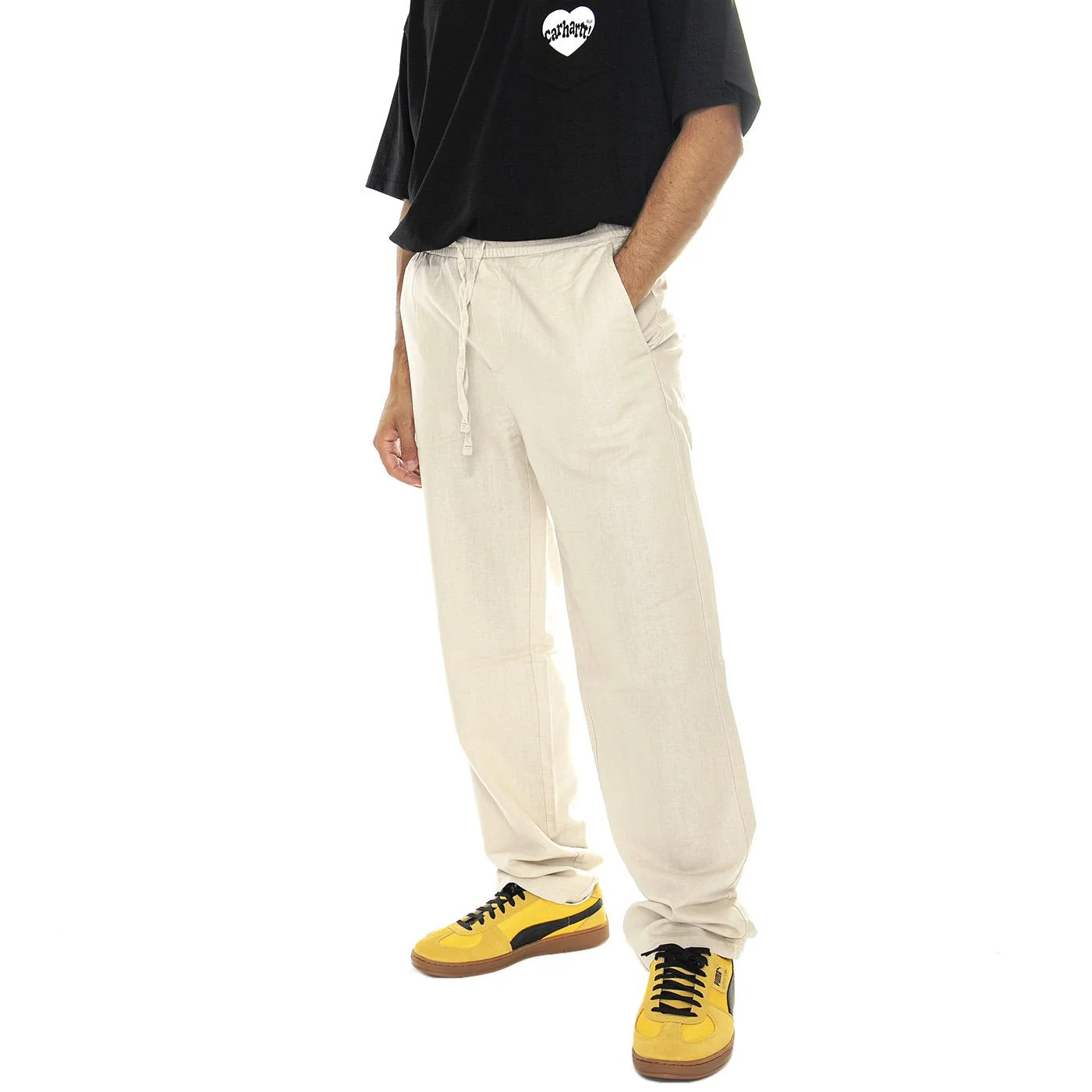 Sinus Loose 0007 Cot Lin Pant Noos Silver Lining
