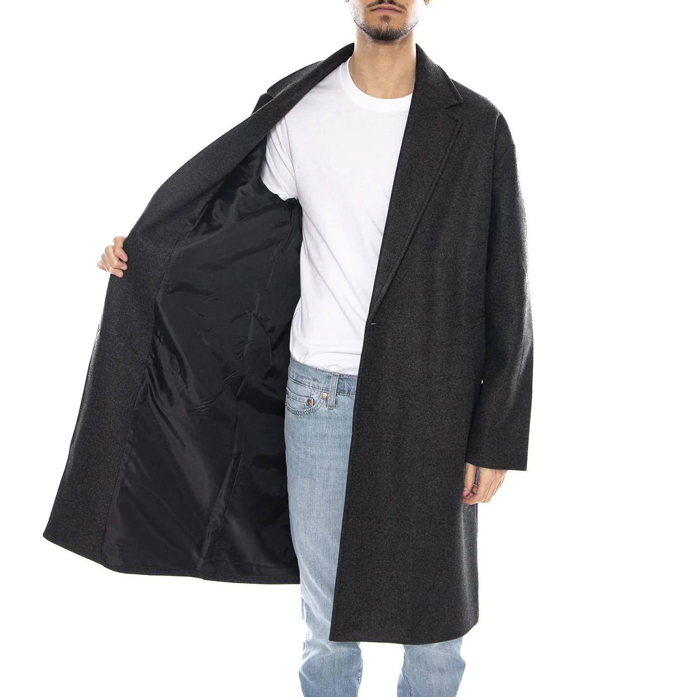 Worf Life Oversize Coat OTW -- Black Men's Coat ONLY & SONS - Image 4