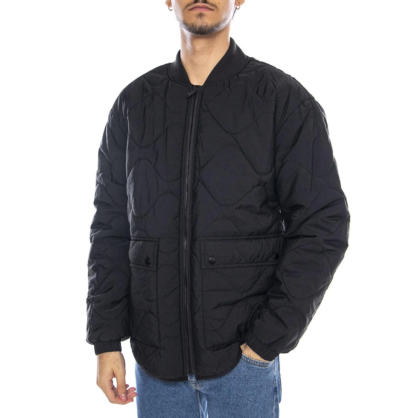Wren Quilted Jacket OTW Black - ONLY & SONS Men's Black Jacket