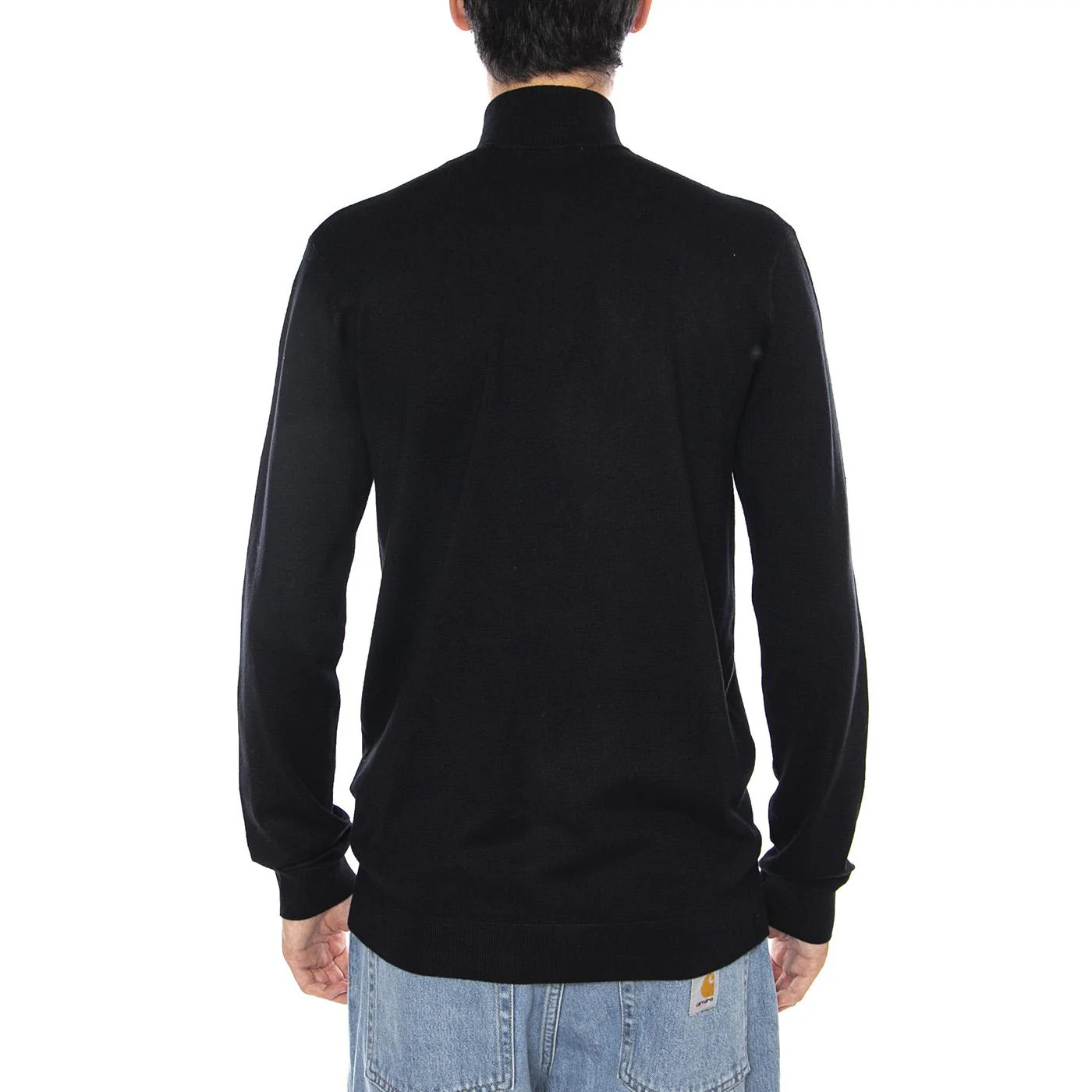 WYLER Life Reg 14 Half Zip Knit Noos Black - Men's Zip-Up Turtleneck Sweater Black Men ONLY & SONS - Image 3