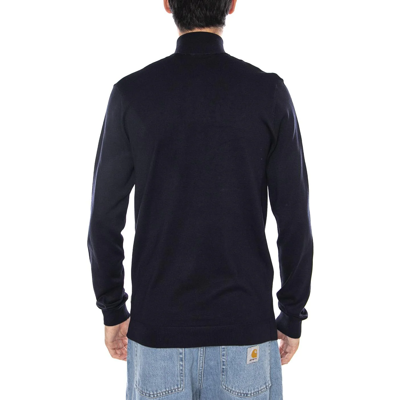 WYLER Life Reg14 Half Zip Knit Noos Dark Navy - Men's Zip-Up Turtleneck Sweater Navy Blue Men ONLY & SONS - Image 3
