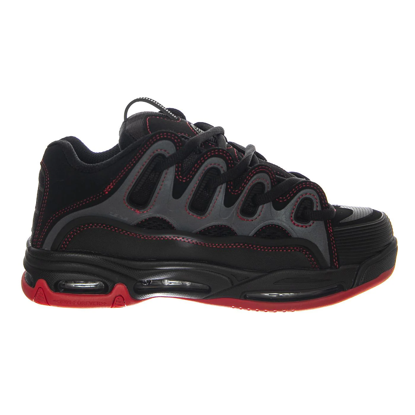 Osiris D3 2001 Black / Red / Red -- Unisex Black / Red Men's Shoes OSIRIS - Image 2