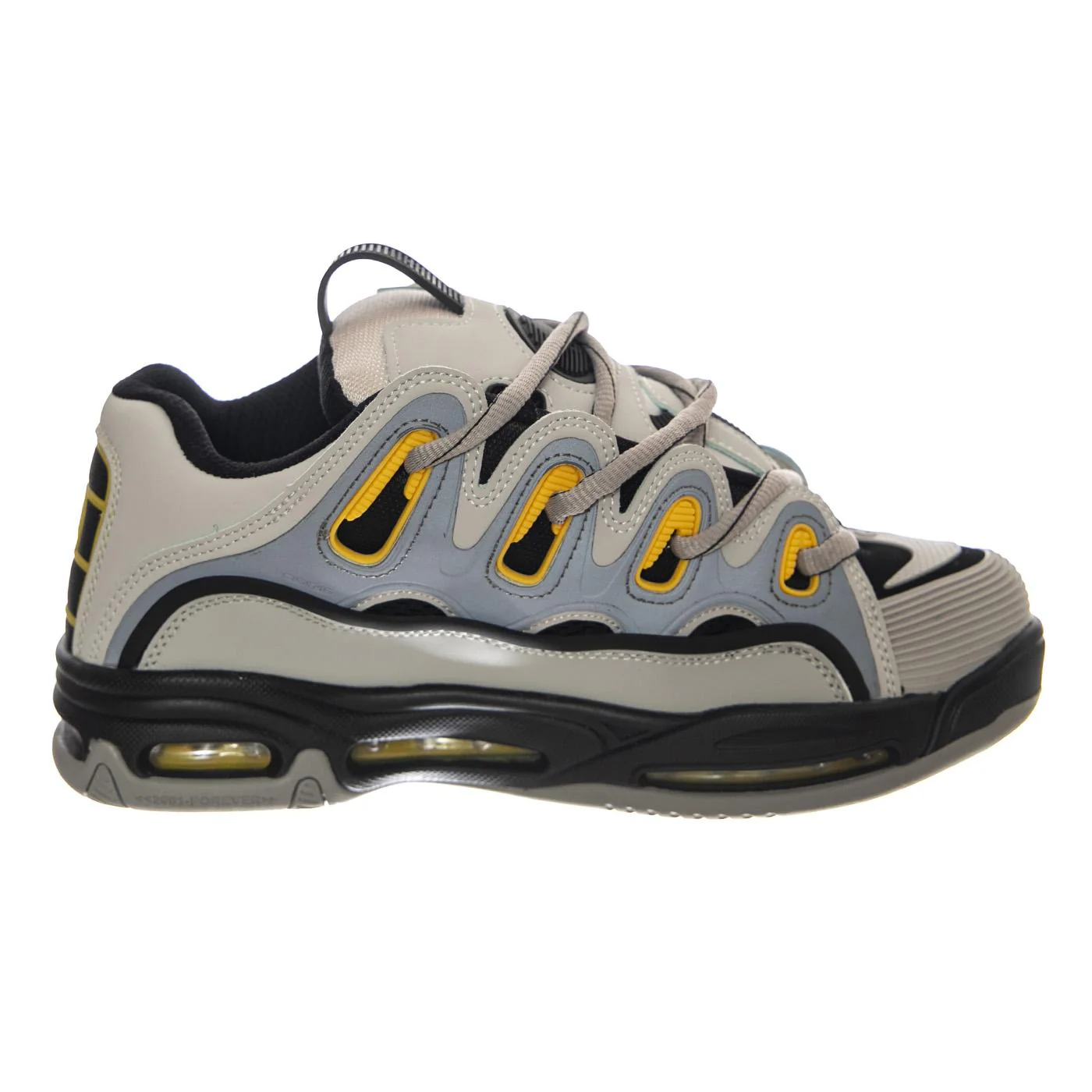 Osiris D3 2001 Grey / Black / Yellow -- Unisex Grey / Black / Yellow Men's Shoes OSIRIS - Image 2