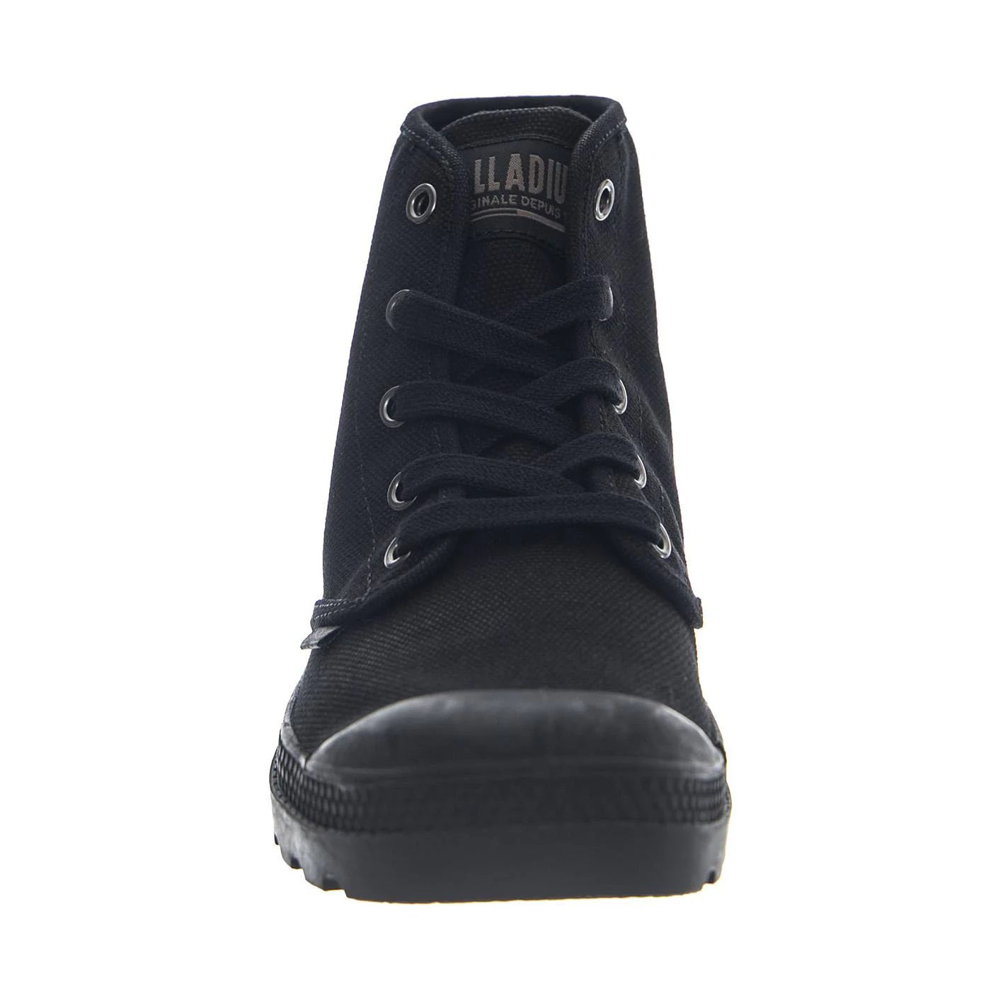 Pampa Hi Black/Black -- Women's Black High-Top Canvas Shoes PALLADIUM - Image 3