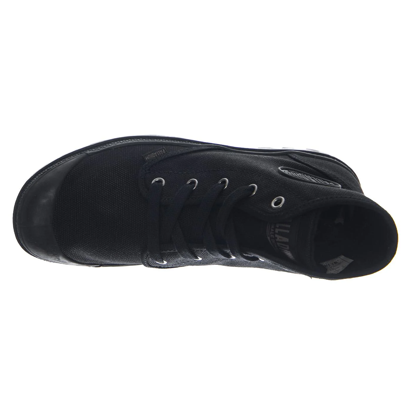 Pampa Hi Black/Black -- Women's Black High-Top Canvas Shoes PALLADIUM - Image 6