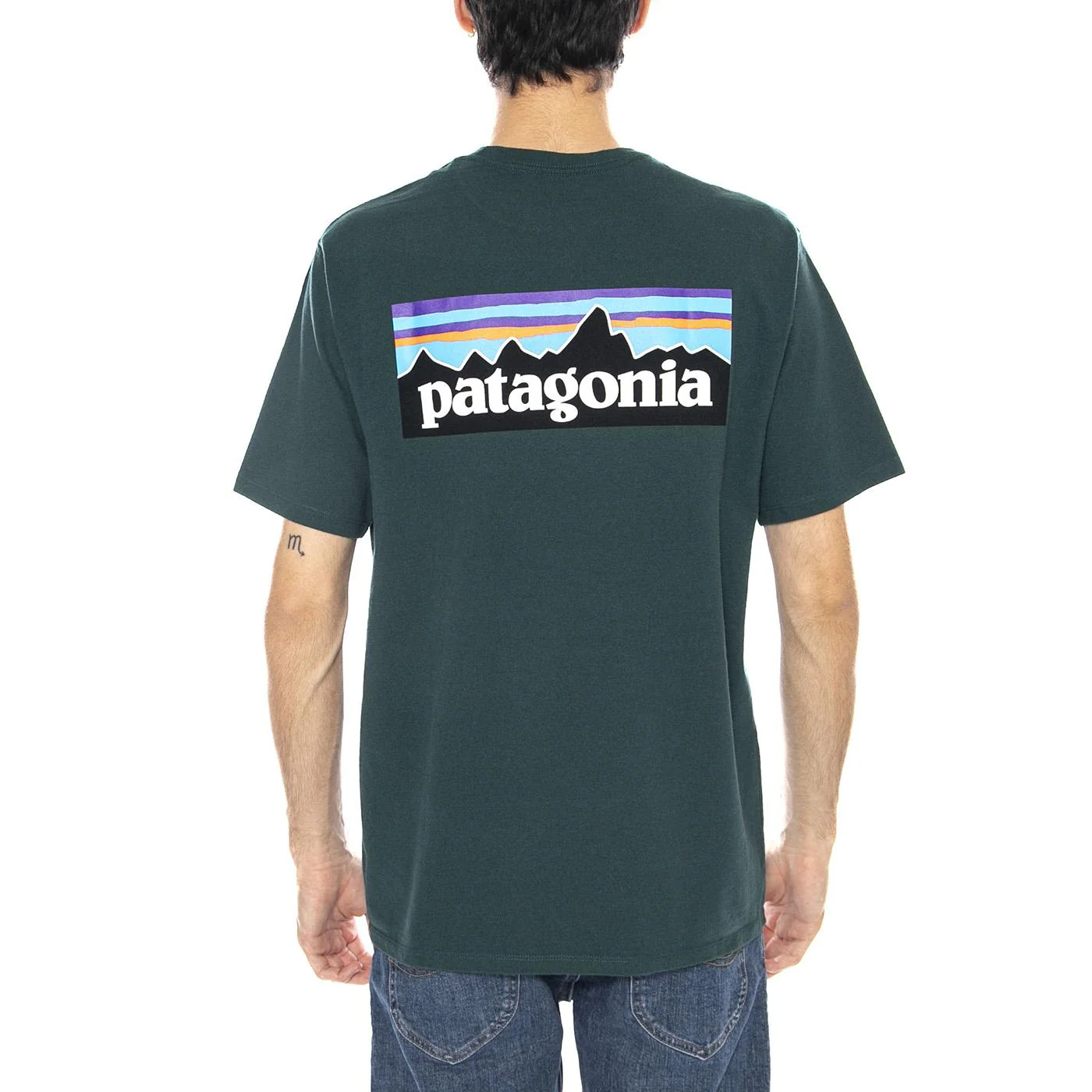PATAGONIA M's P-6 Logo Responsibili-Tee Sage Green - Men's Crew Neck T-Shirt Green - Image 3