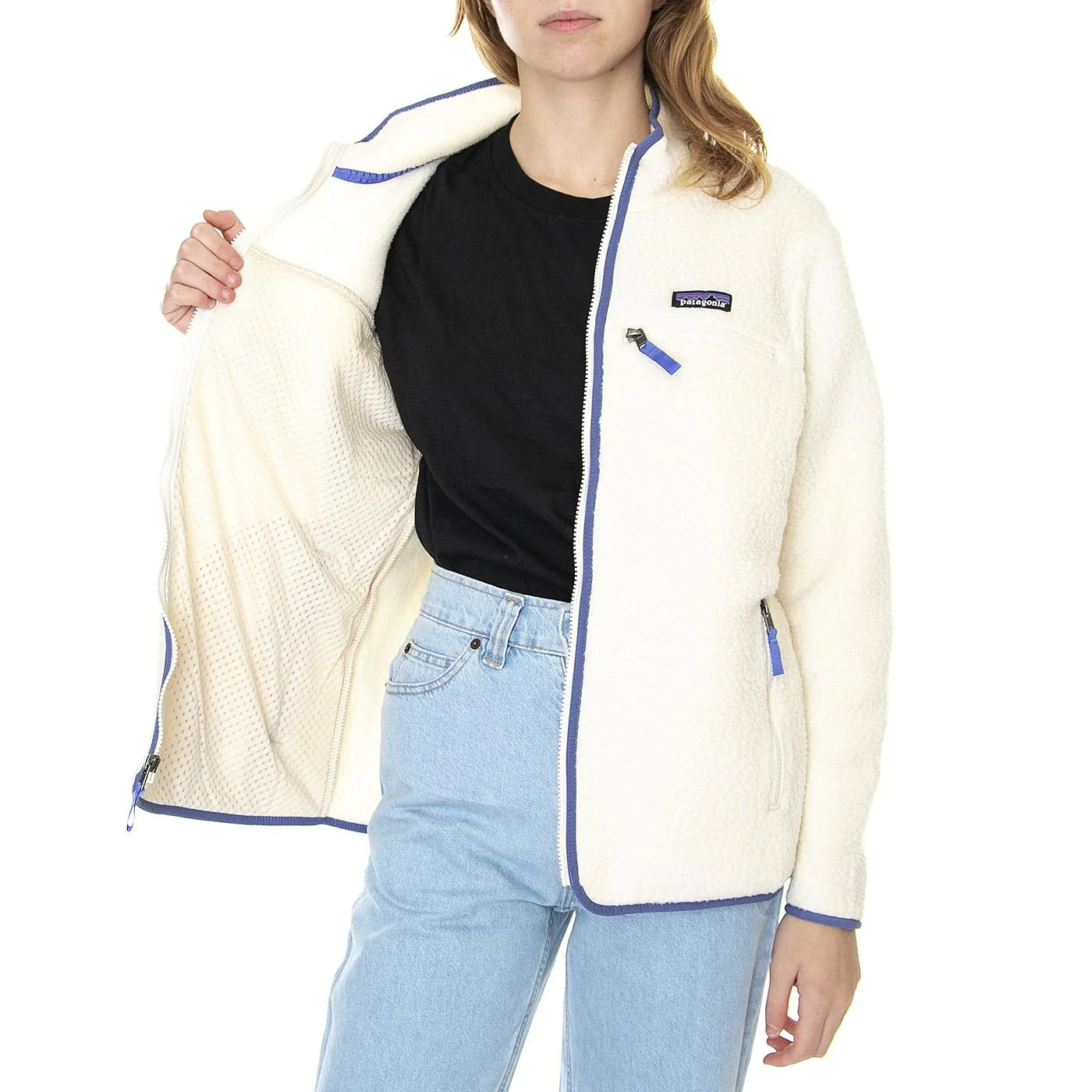 W's Retro Pile Jacket Natural - Image 4