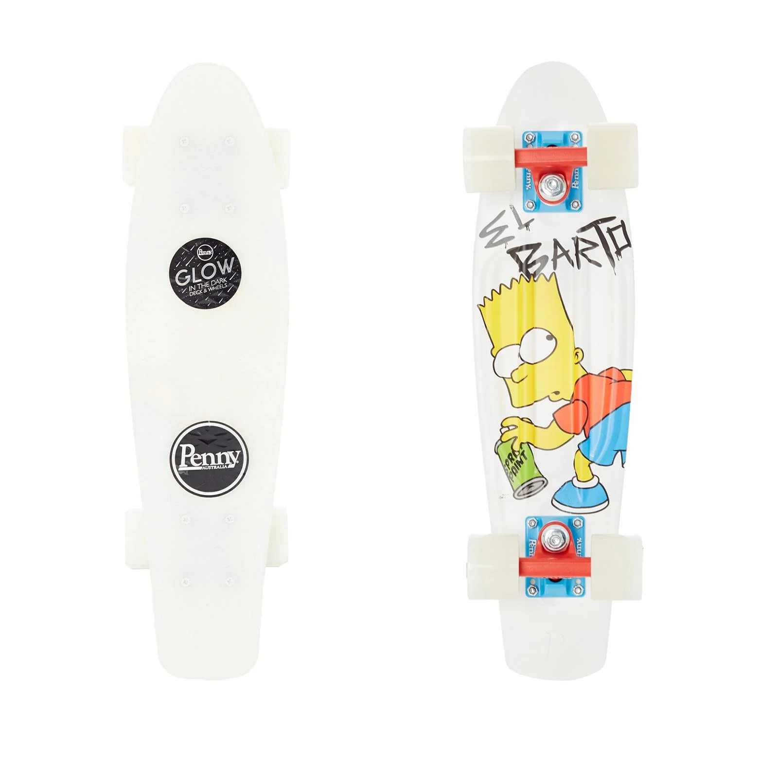 Penny Cruiser 22 El Barto - White - Skateboard SKATE PENNY AUSTRALIA