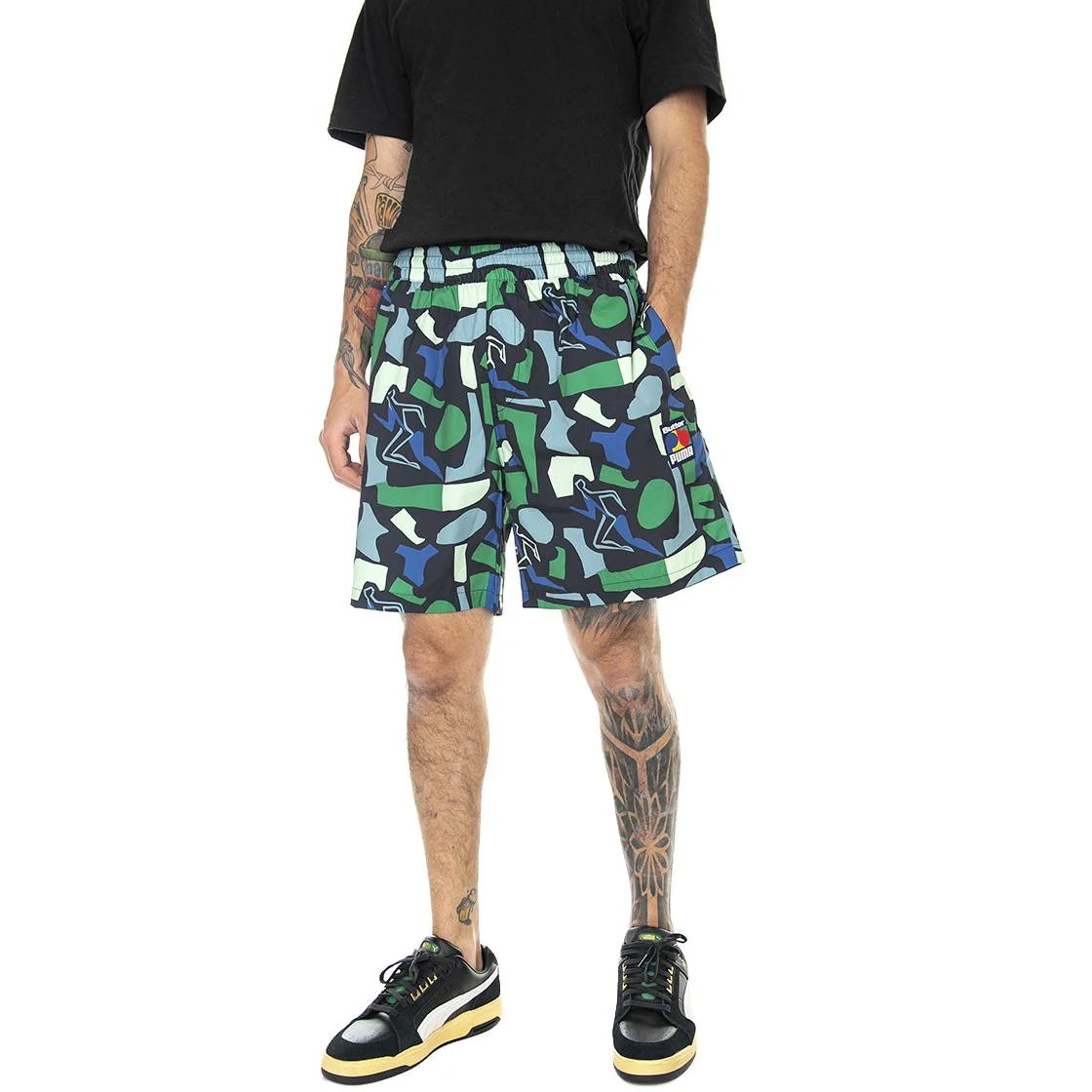Puma x Butter Goods - Men's Multicolor / Mineral Blue Men's Bermuda Shorts PUMA