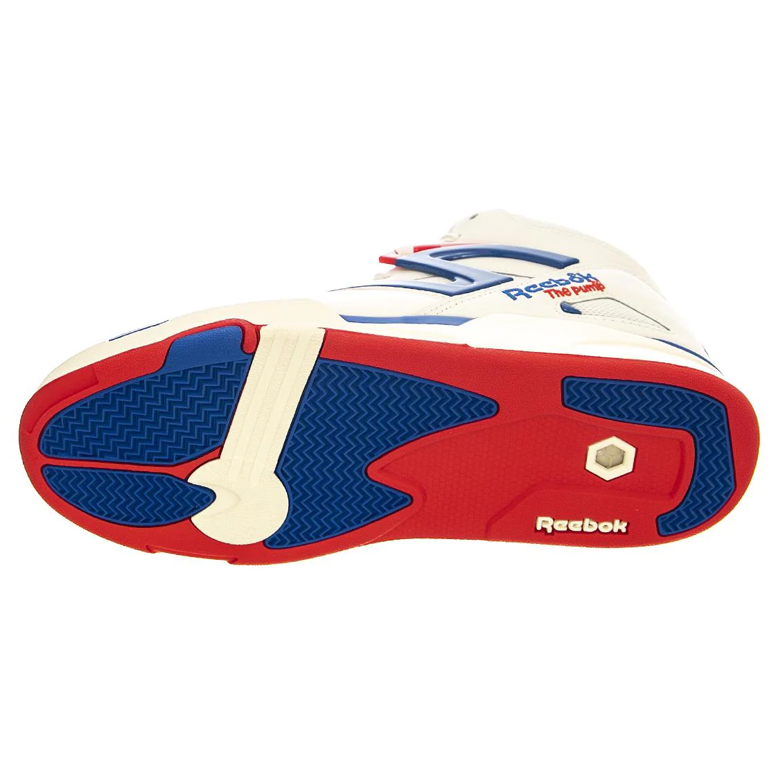 Mens Pump Omni Zone II White Lace-Up High-Profile Shoes - Image 5