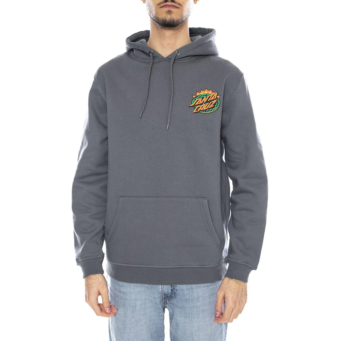 Kendall End Of The Dot -- Men's Grey Hoodie SANTA CRUZ - Image 2