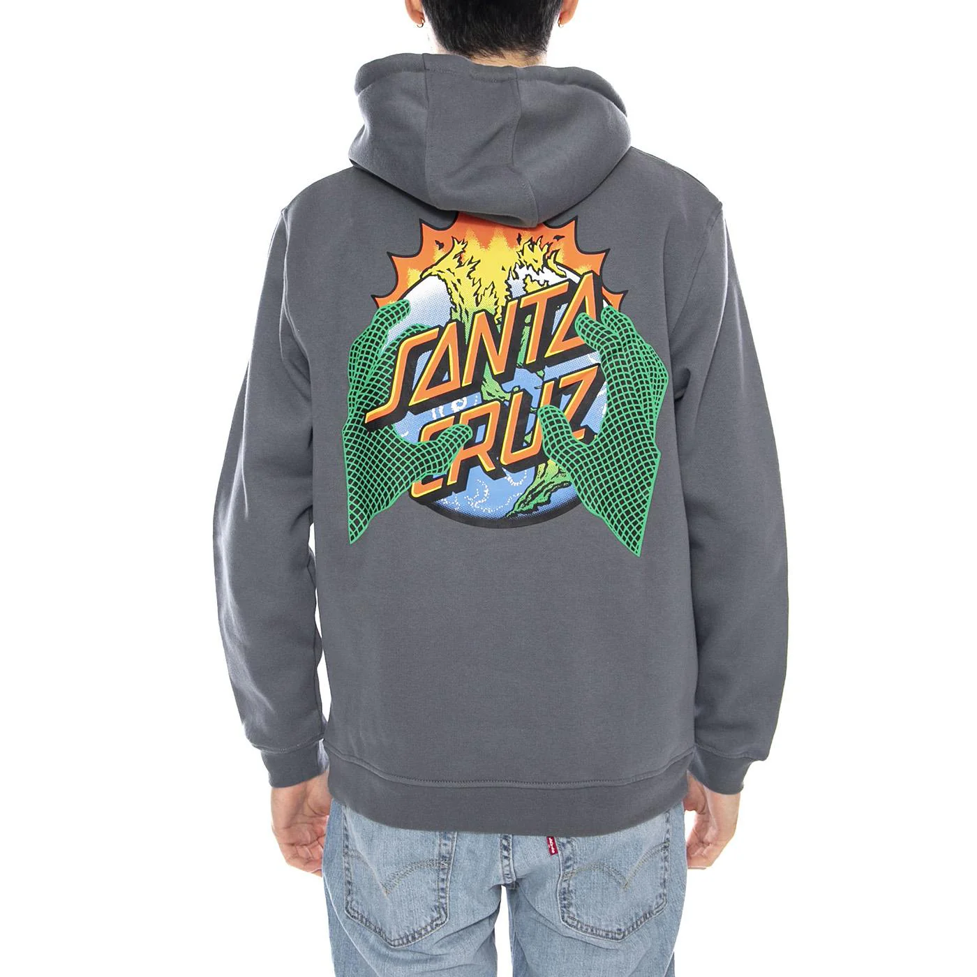Kendall End Of The Dot -- Men's Grey Hoodie SANTA CRUZ - Image 3