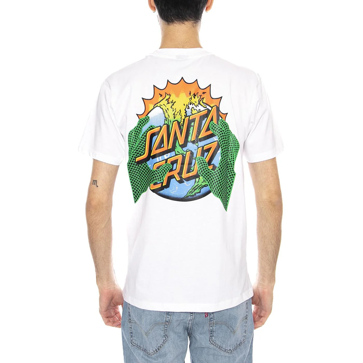 Kendall End Of The Dot -- Men's White T-Shirt SANTA CRUZ - Image 3