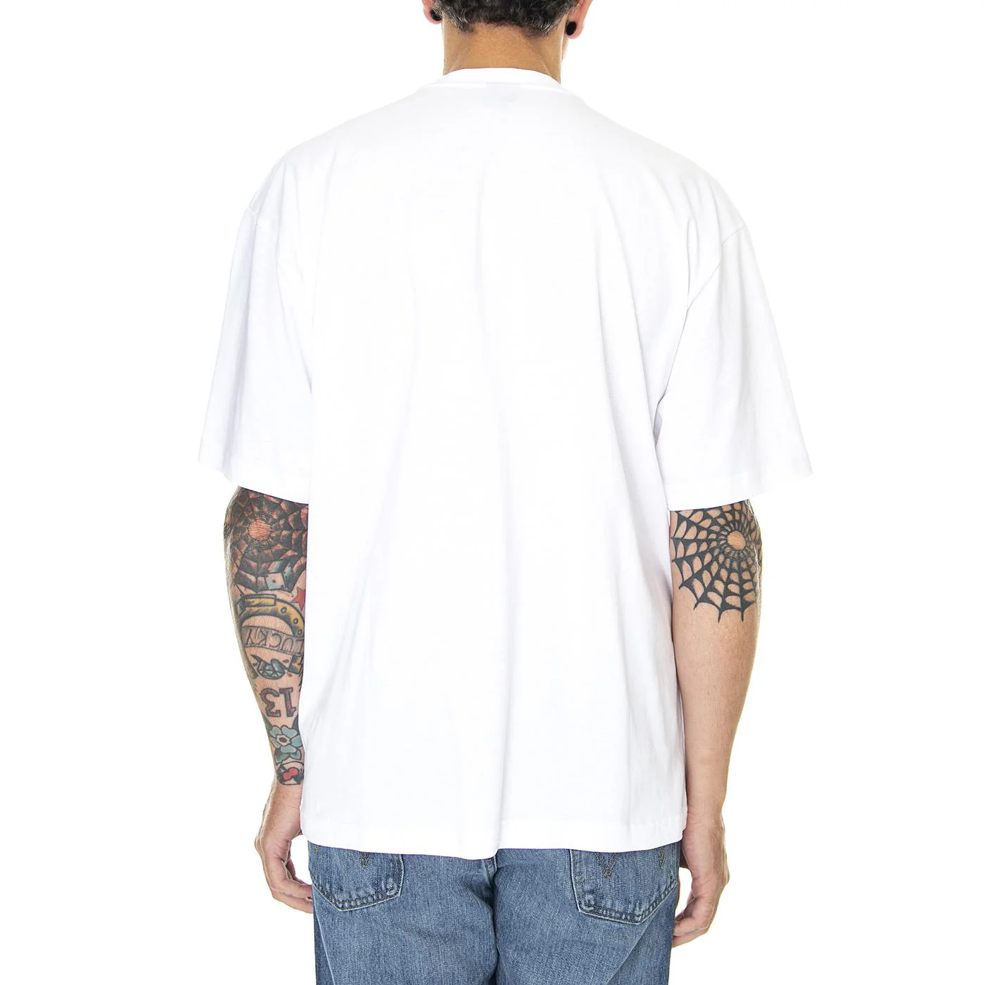 Mens Classic Label T-Shirt White - Image 3