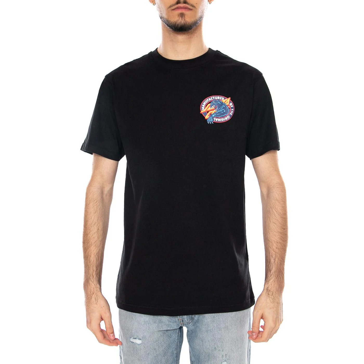 Natas SC Panther Black - Men's Black Crew Neck T-Shirt Men SANTA CRUZ - Image 2