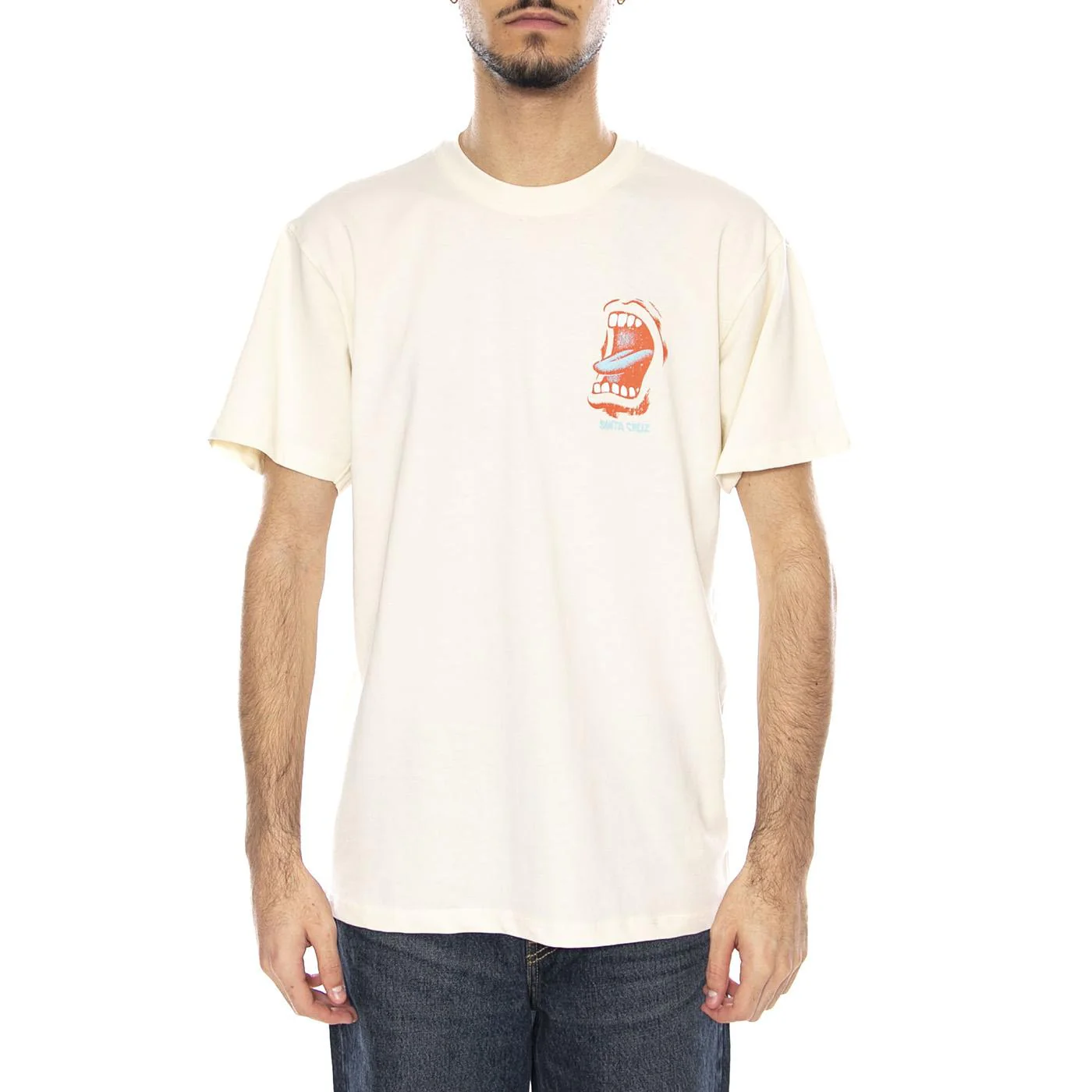 VTG Screaming Connect -- Men's Ecru T-Shirt SANTA CRUZ - Image 2