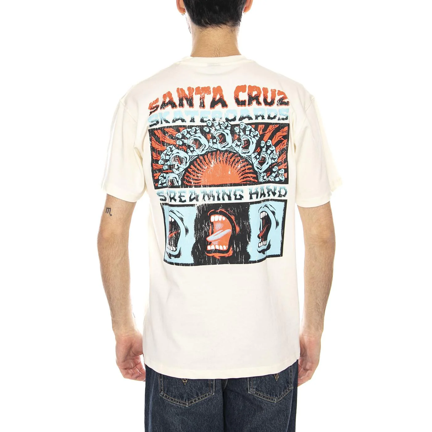 VTG Screaming Connect -- Men's Ecru T-Shirt SANTA CRUZ - Image 3
