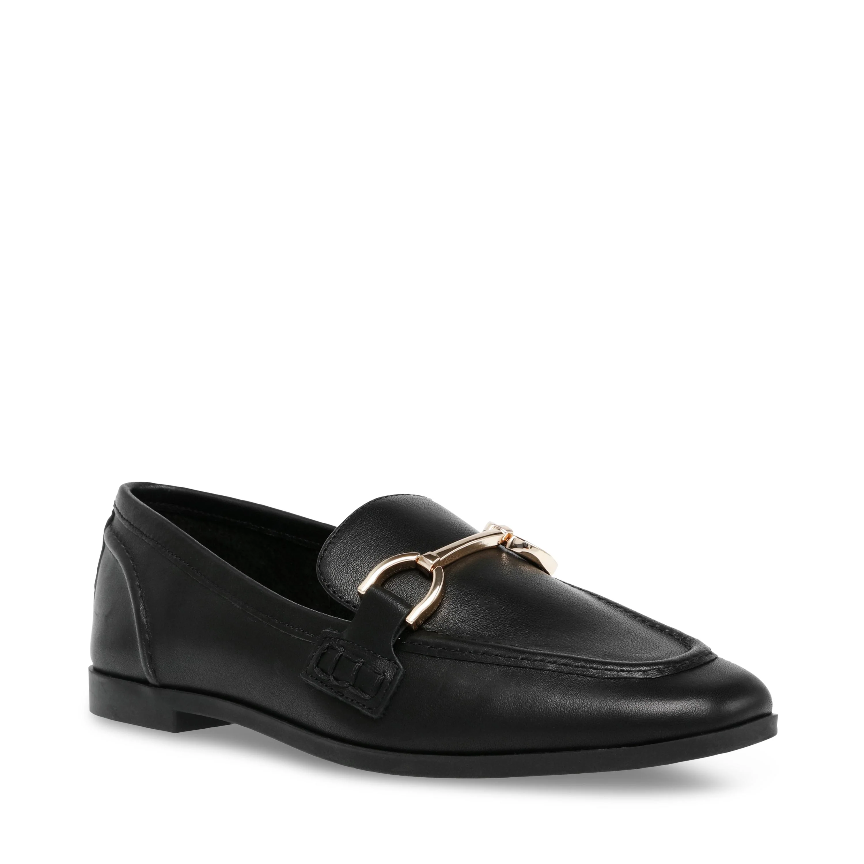 Carrine Black Leat Flat Shoes - Image 2