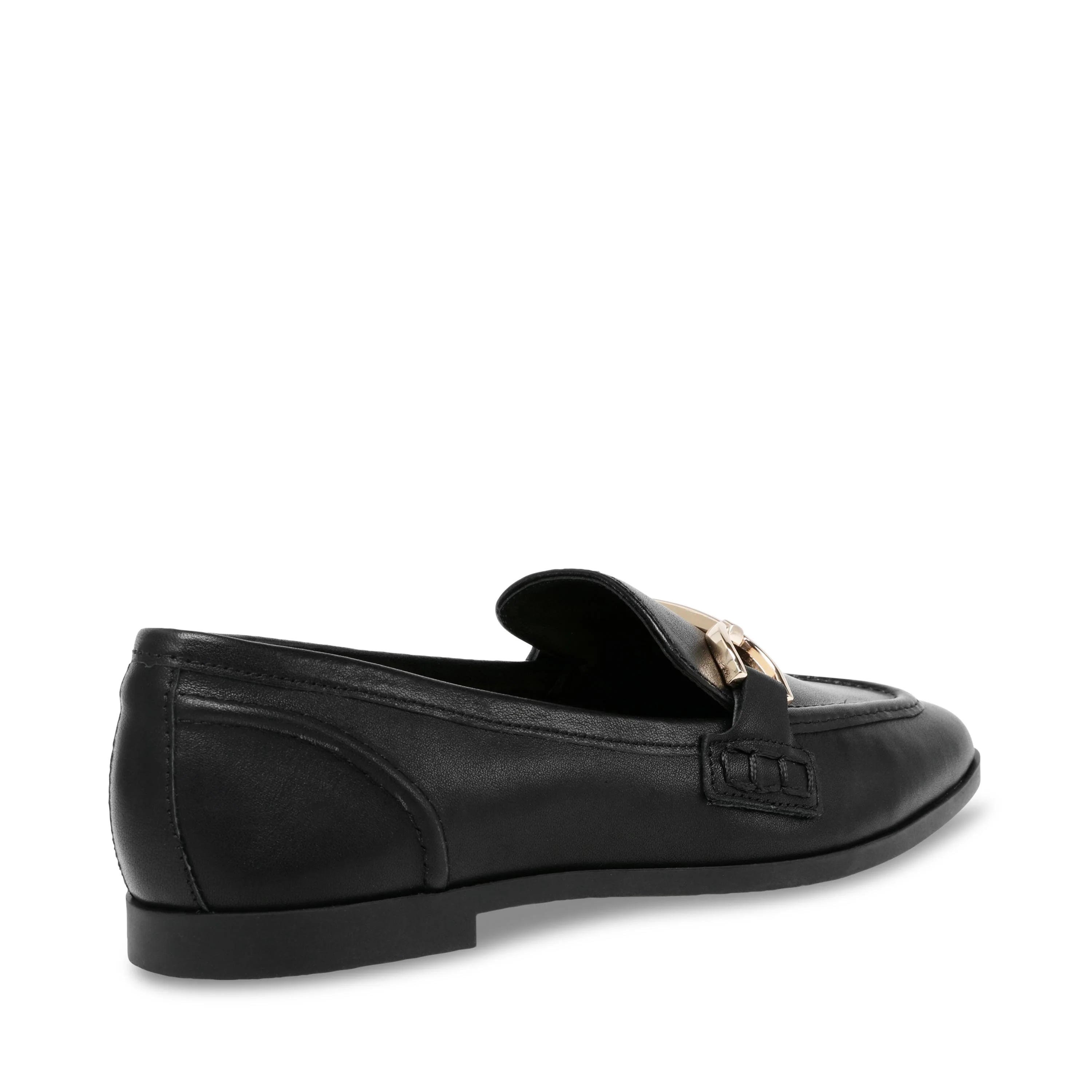 Carrine Black Leat Flat Shoes - Image 5