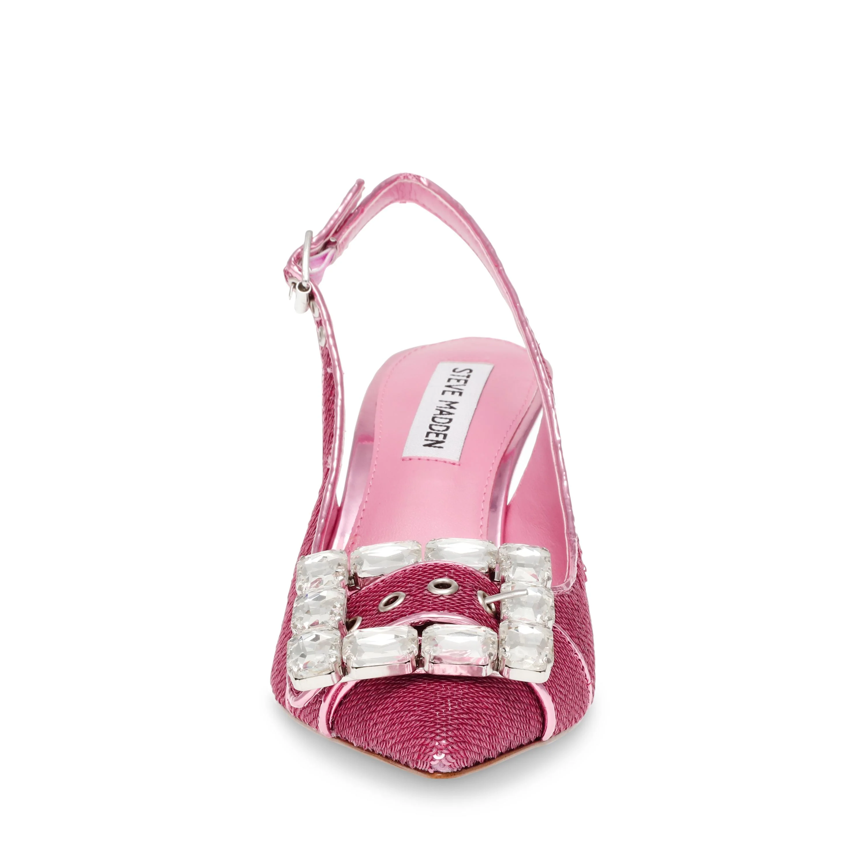 Closeup-S Pink Sequin Shoes - Image 2