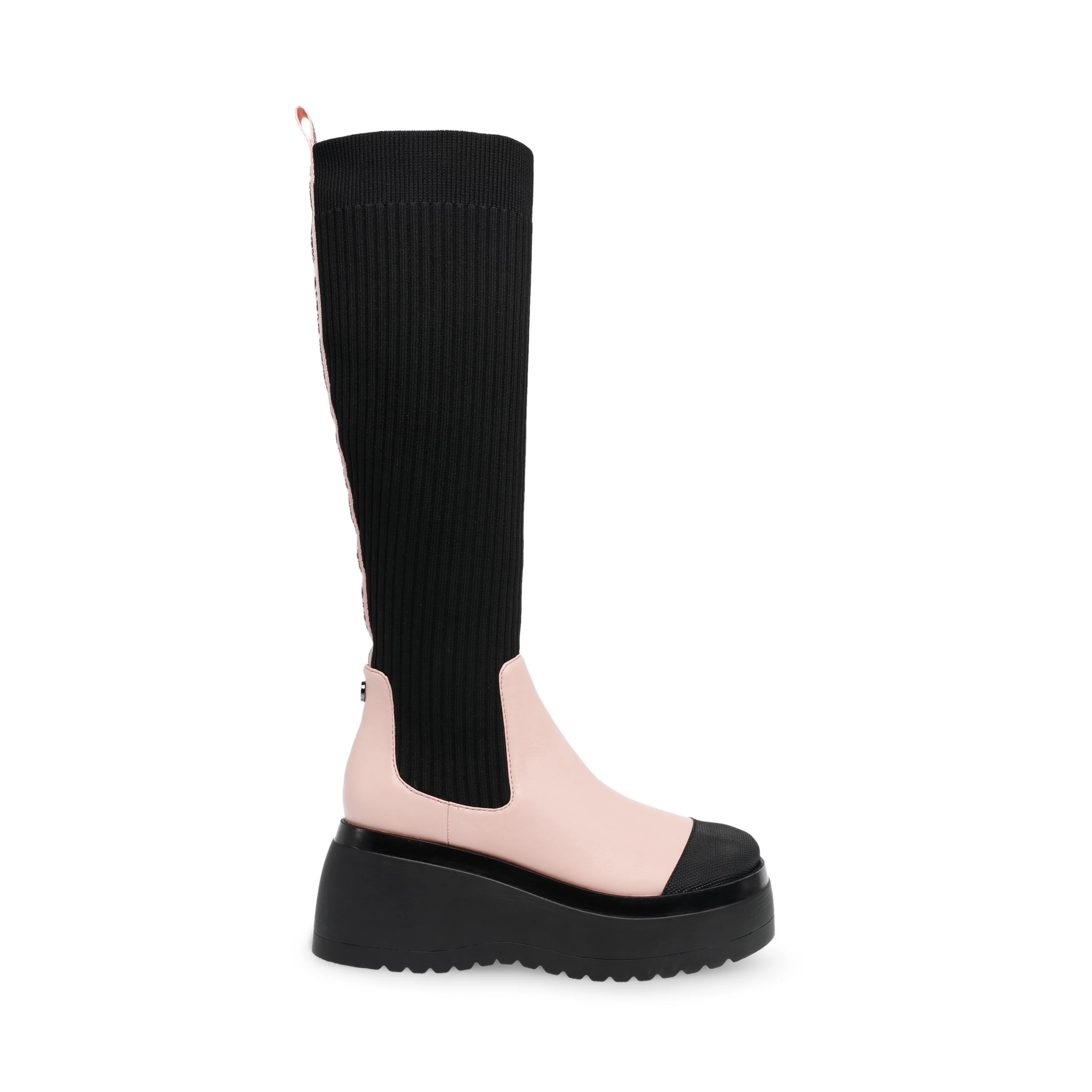 Dagget Pink / Black - Women's Pink / Black Boots STEVE MADDEN