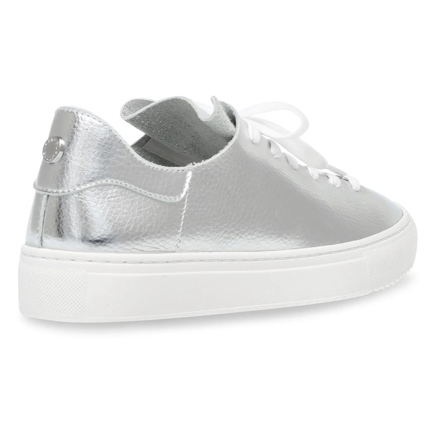 Womens Dorey-Sm Silver Lace-Up Low-Profile Shoes - Image 4