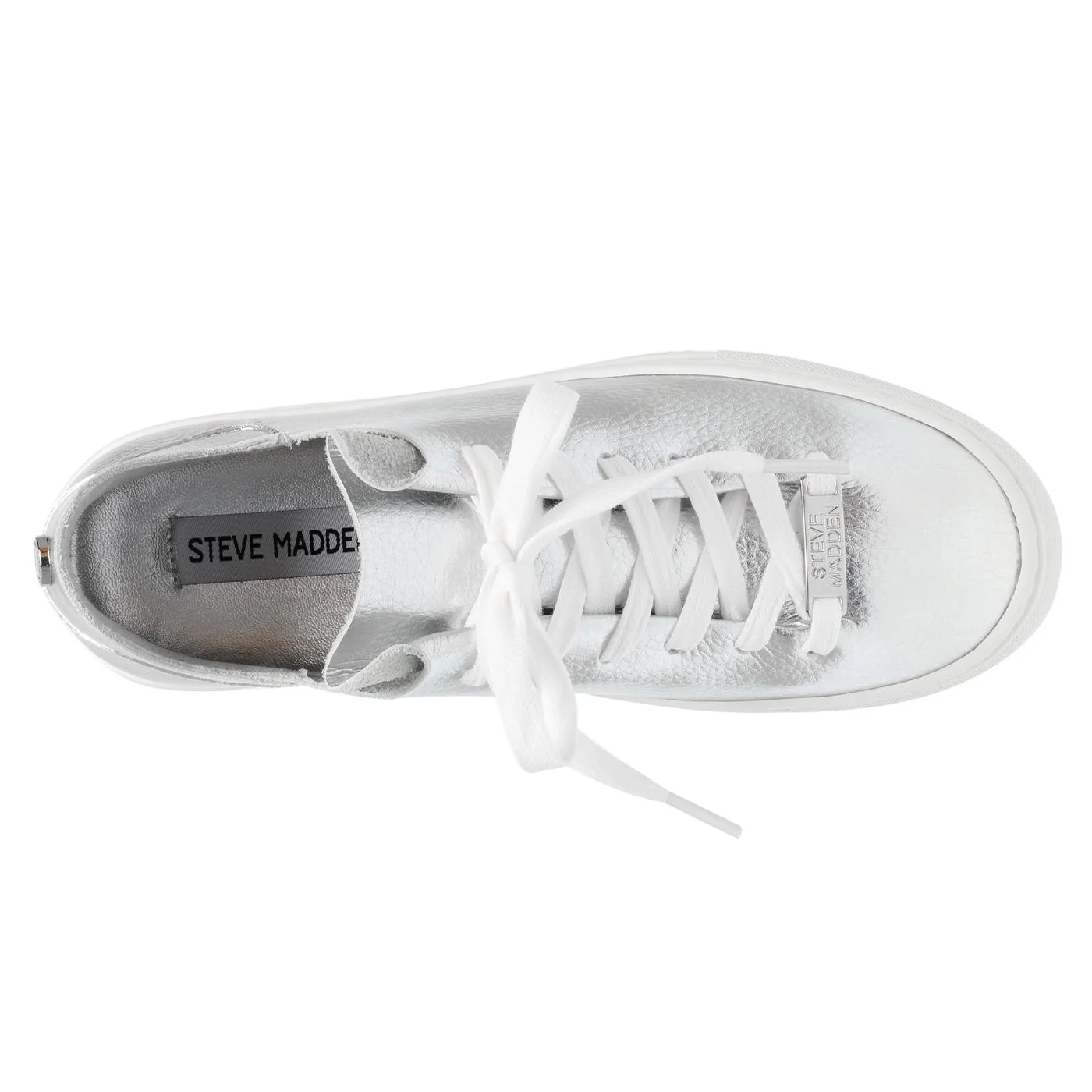 Womens Dorey-Sm Silver Lace-Up Low-Profile Shoes - Image 6