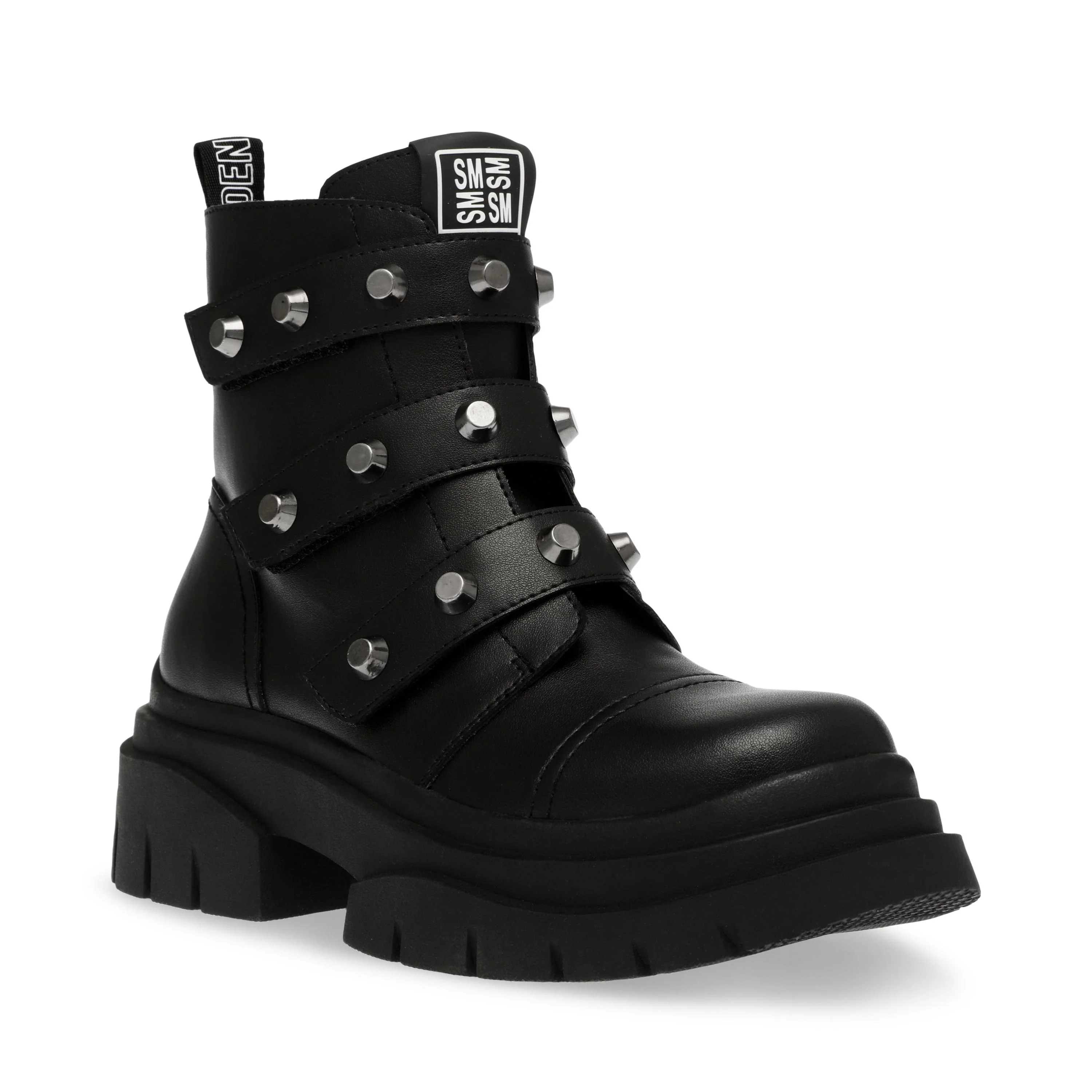 High-Level Black Leather Boots