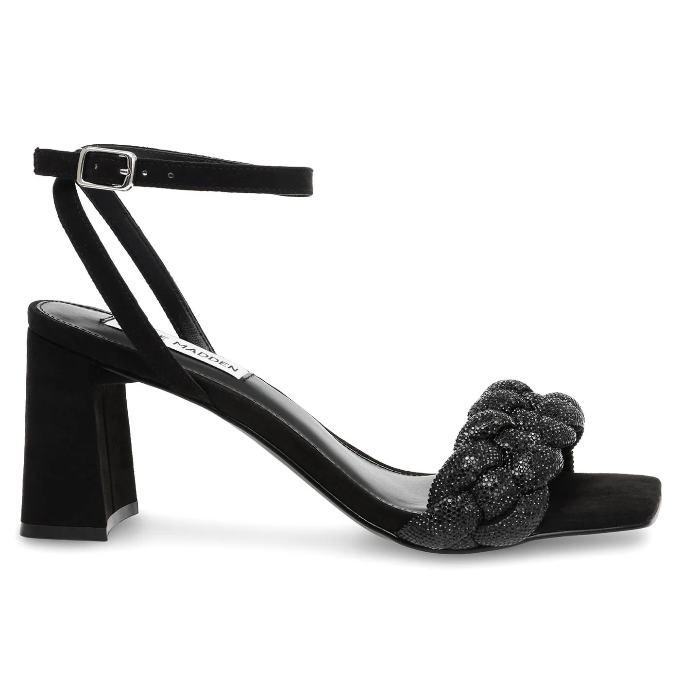 W' Lidia Black / Crystal Sandals - Image 2