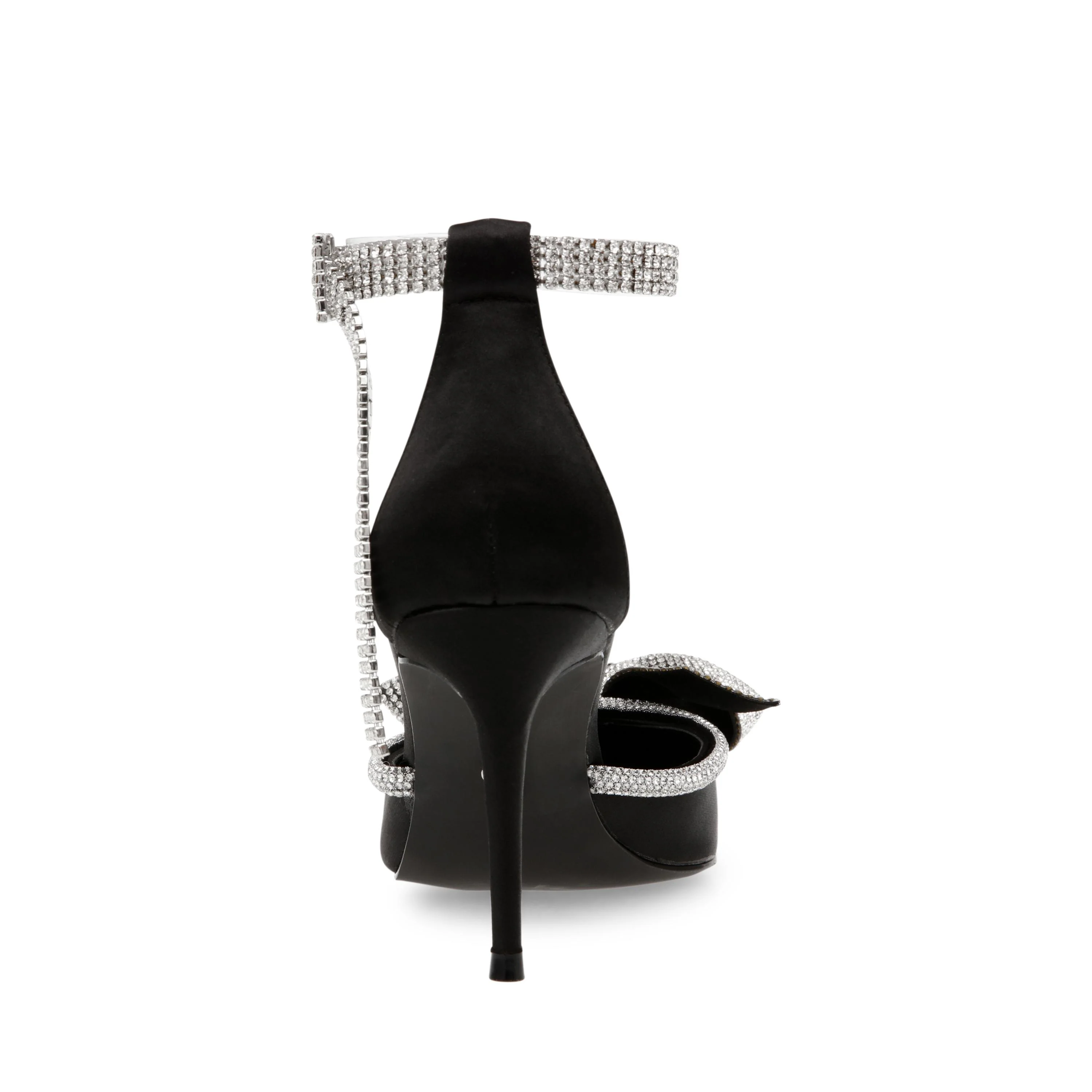 Liveup Black Satin Sandals - Image 3