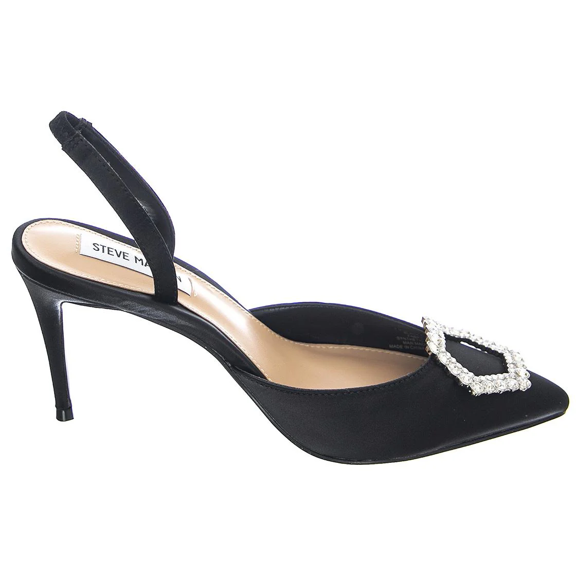 LUCENT BLACK SATIN - Women's Black Sandals Women STEVE MADDEN - Image 2