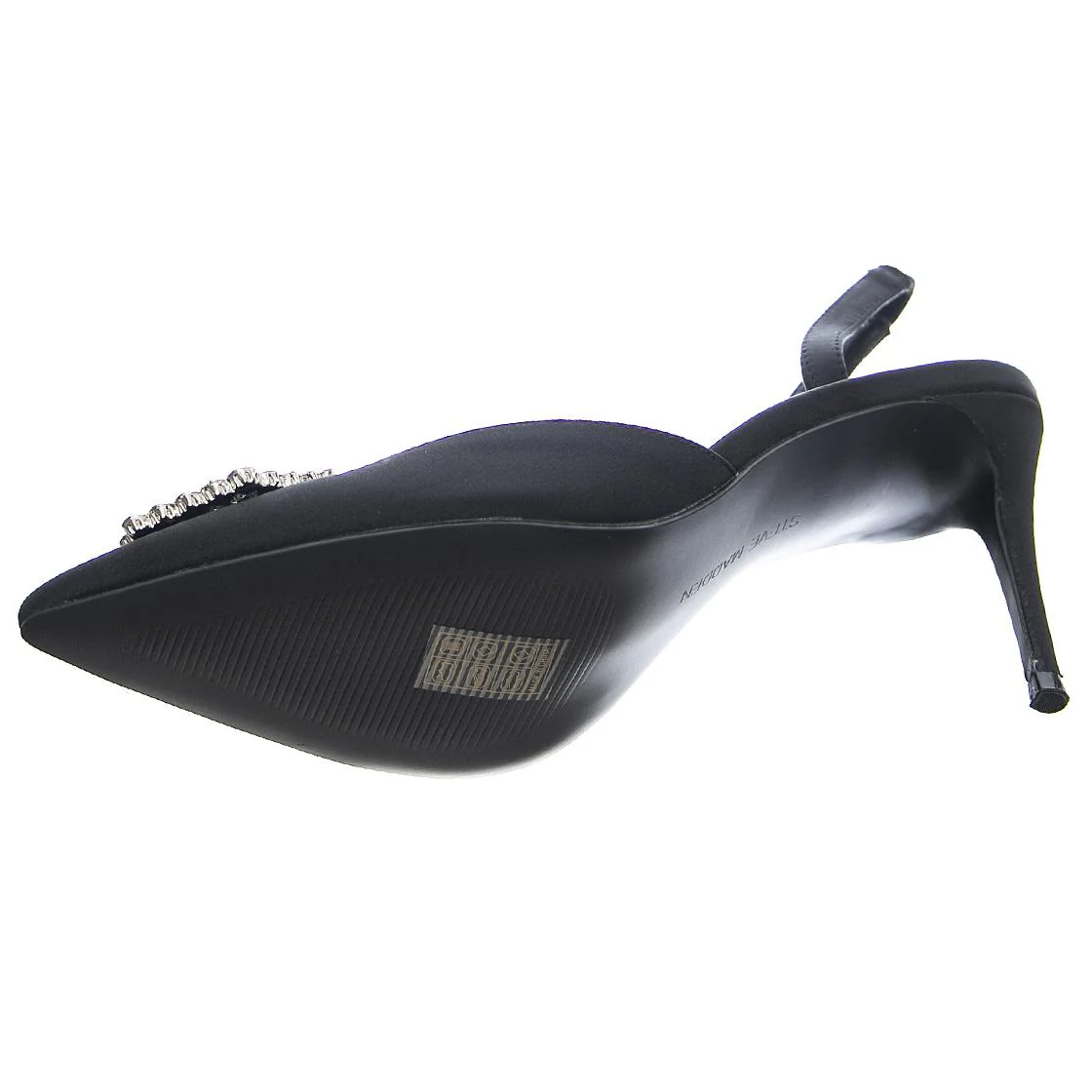 LUCENT BLACK SATIN - Women's Black Sandals Women STEVE MADDEN - Image 5