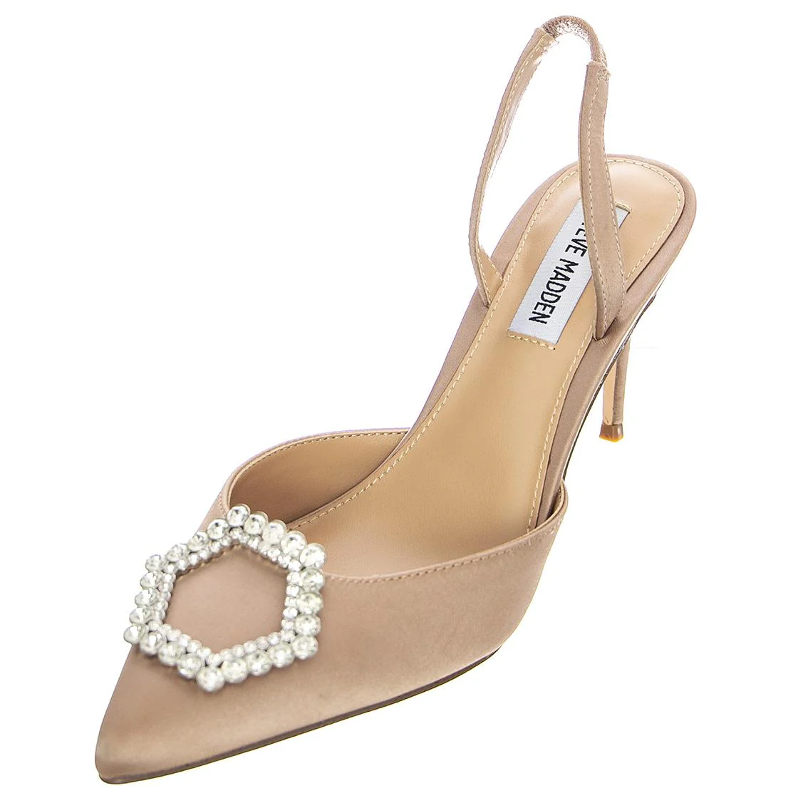 LUCENT NUDE SATIN - Women's Beige Sandals STEVE MADDEN