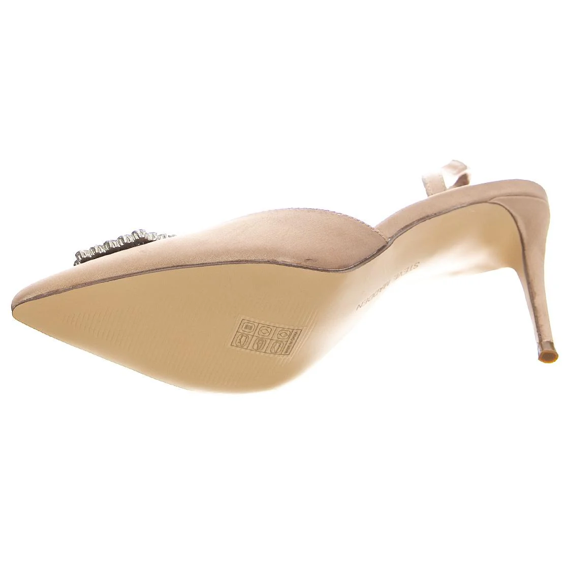 LUCENT NUDE SATIN - Women's Beige Sandals STEVE MADDEN - Image 5