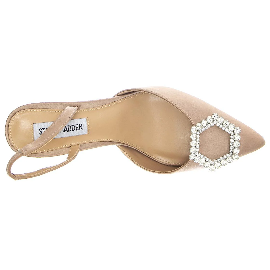 LUCENT NUDE SATIN - Women's Beige Sandals STEVE MADDEN - Image 6