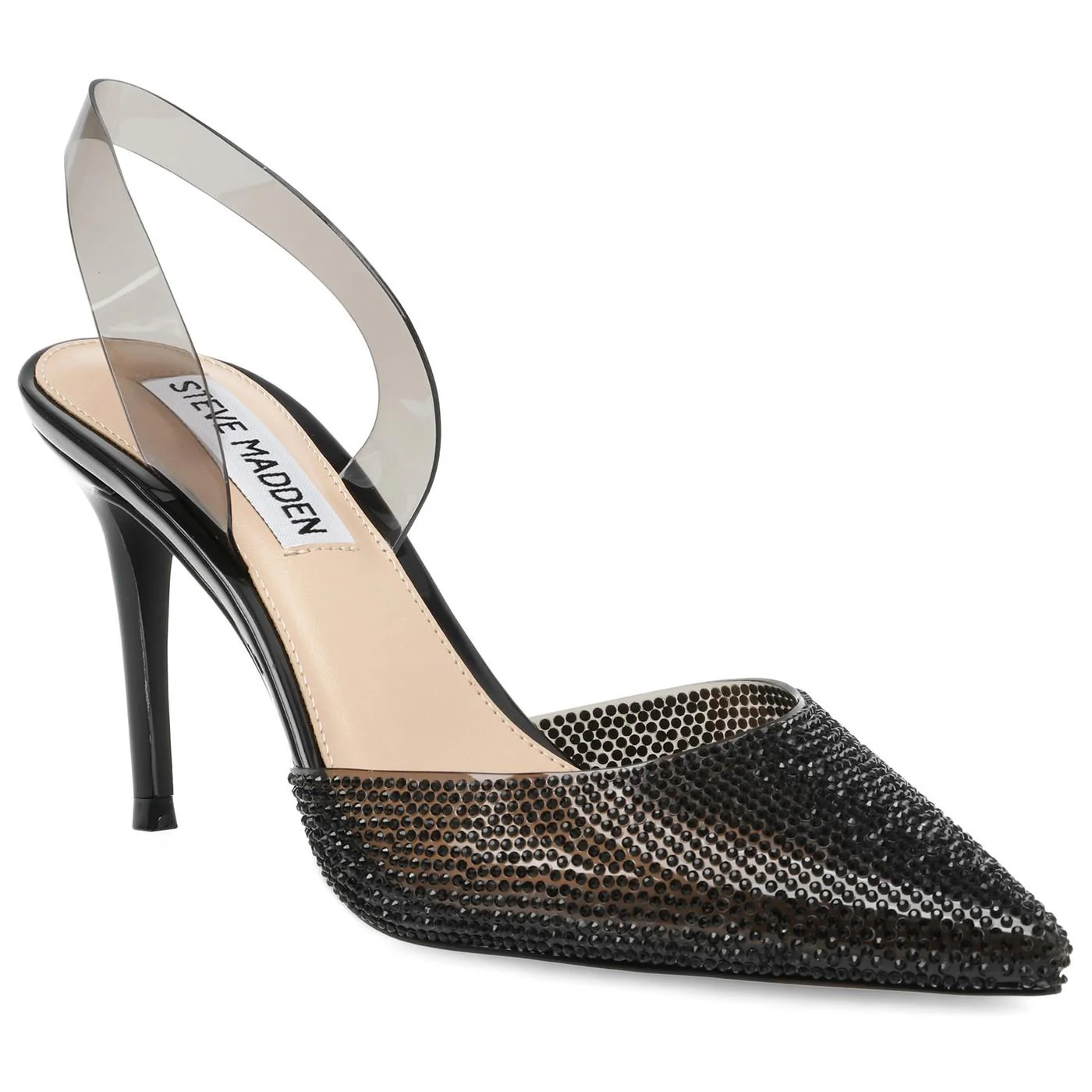 W' Lucyle Black Crystal Color Vinyl + Matching Stones Pumps