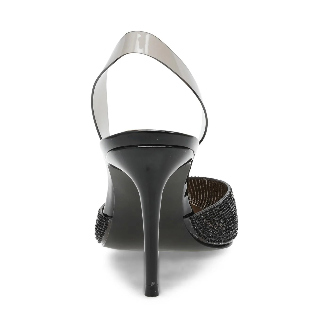 W' Lucyle Black Crystal Color Vinyl + Matching Stones Pumps - Image 4