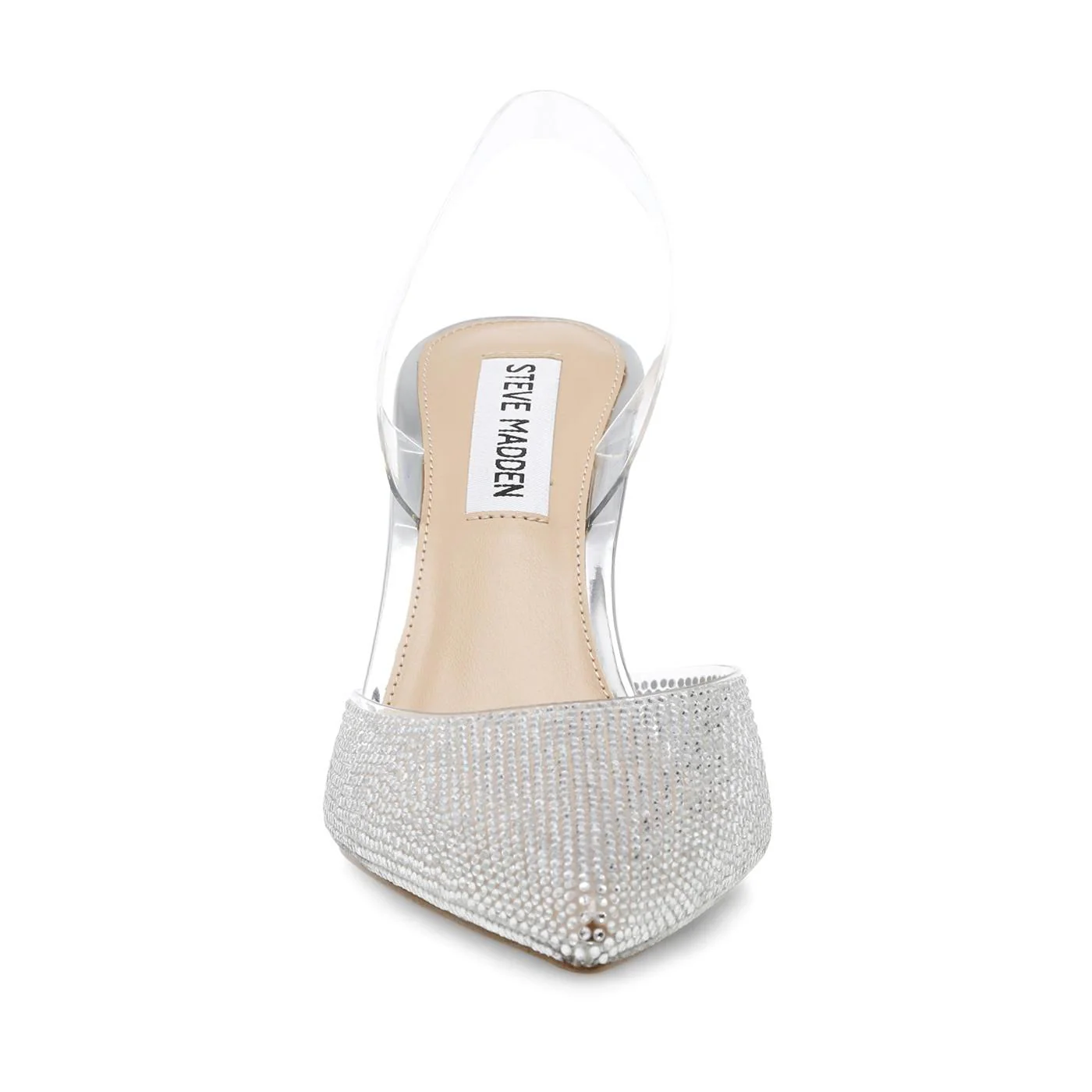 W' Lucyle Silver Clear Vinyl + Clear Stones Pumps - Image 3