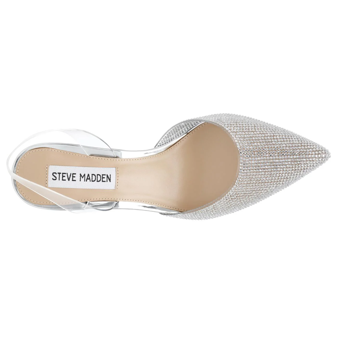W' Lucyle Silver Clear Vinyl + Clear Stones Pumps - Image 6