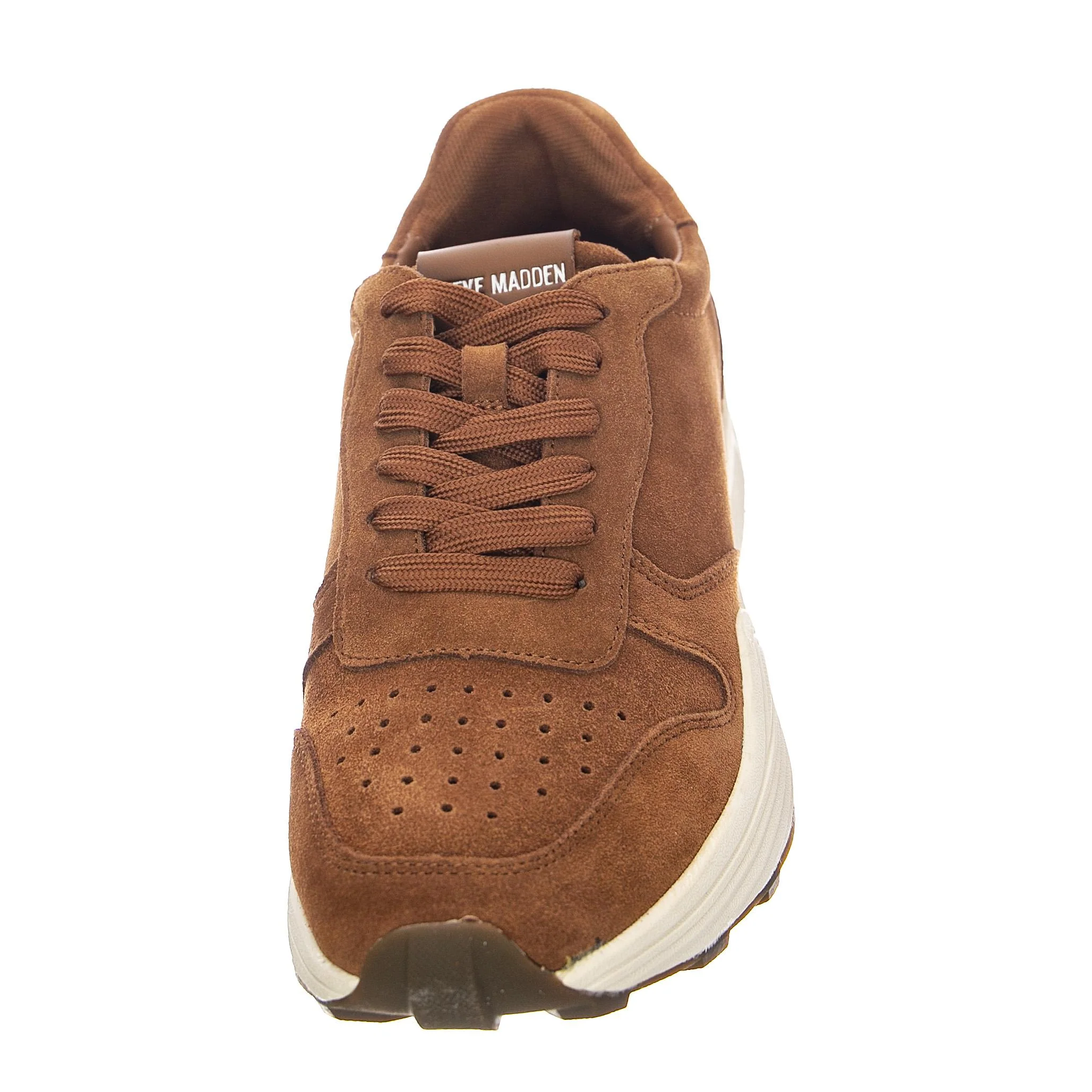 Mens Sardan Shoes - Cognac - Men's Brown Low Profile Lace-up Shoes STEVE MADDEN - Image 3