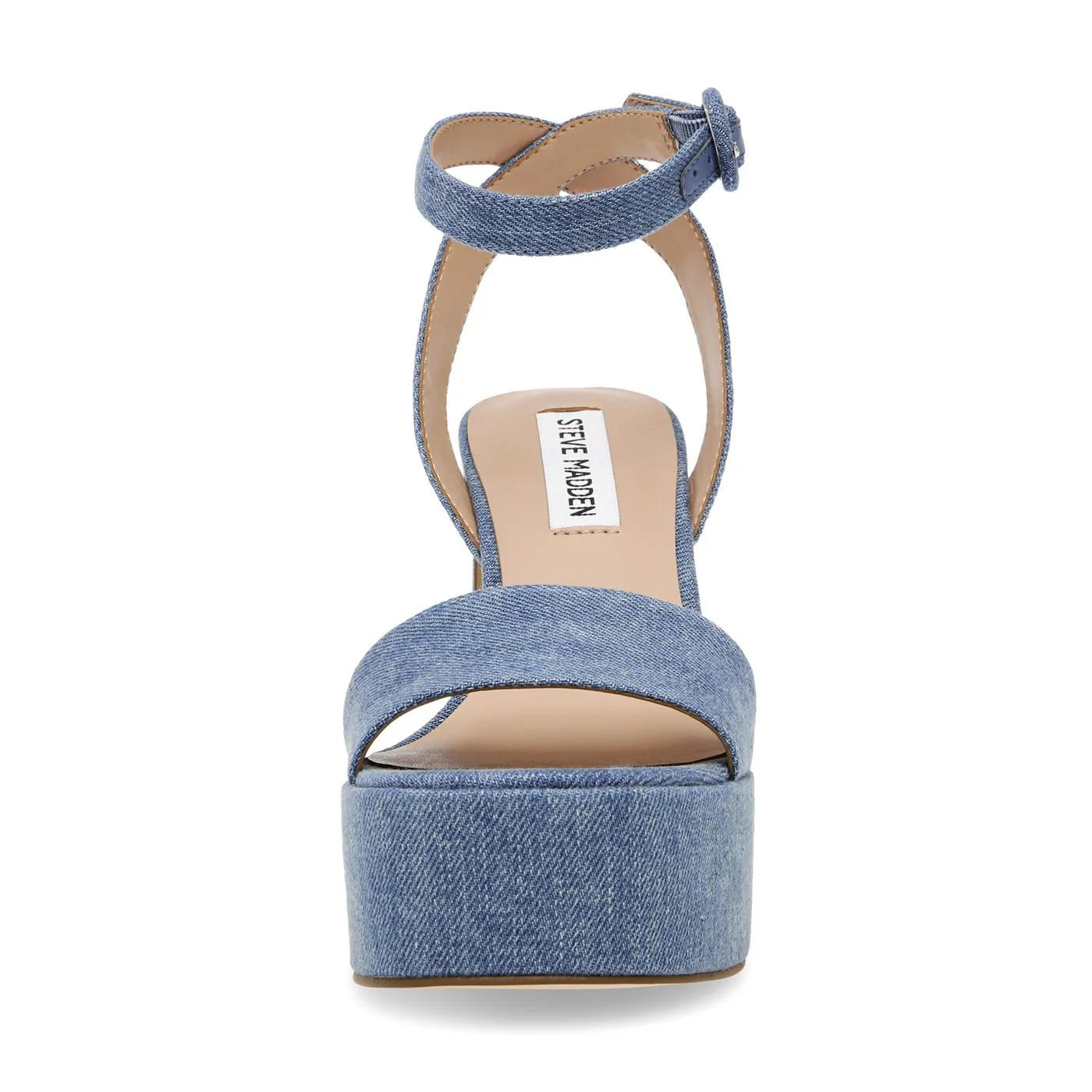 Paysin Blue Denim Fabric Sandals - Image 3