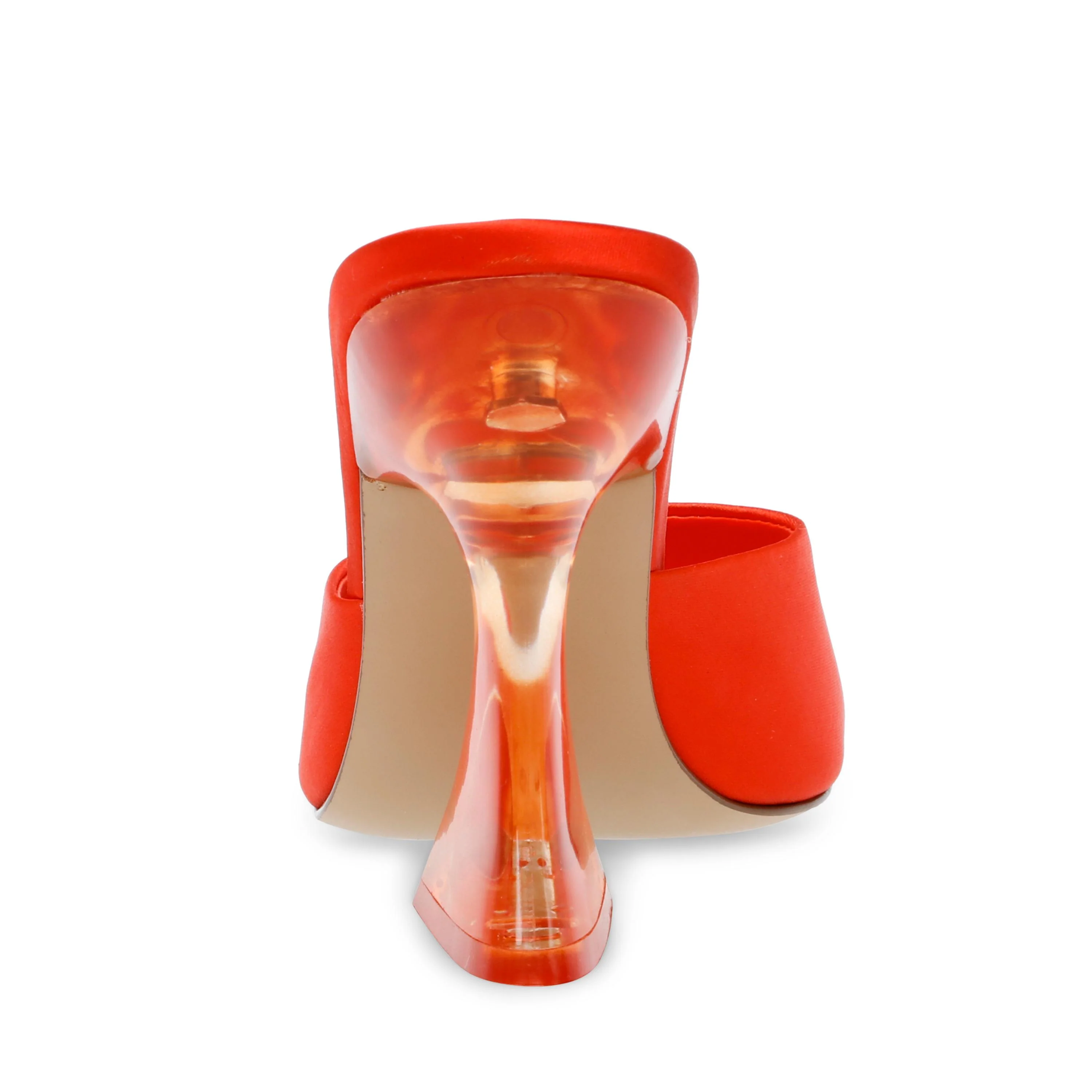 SKY-HIGH ORG SATIN - Women's Orange Sandal STEVE MADDEN - Image 4