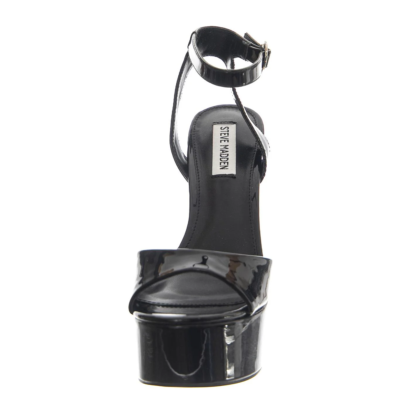 Skyla Black Patent Sandals - Image 3