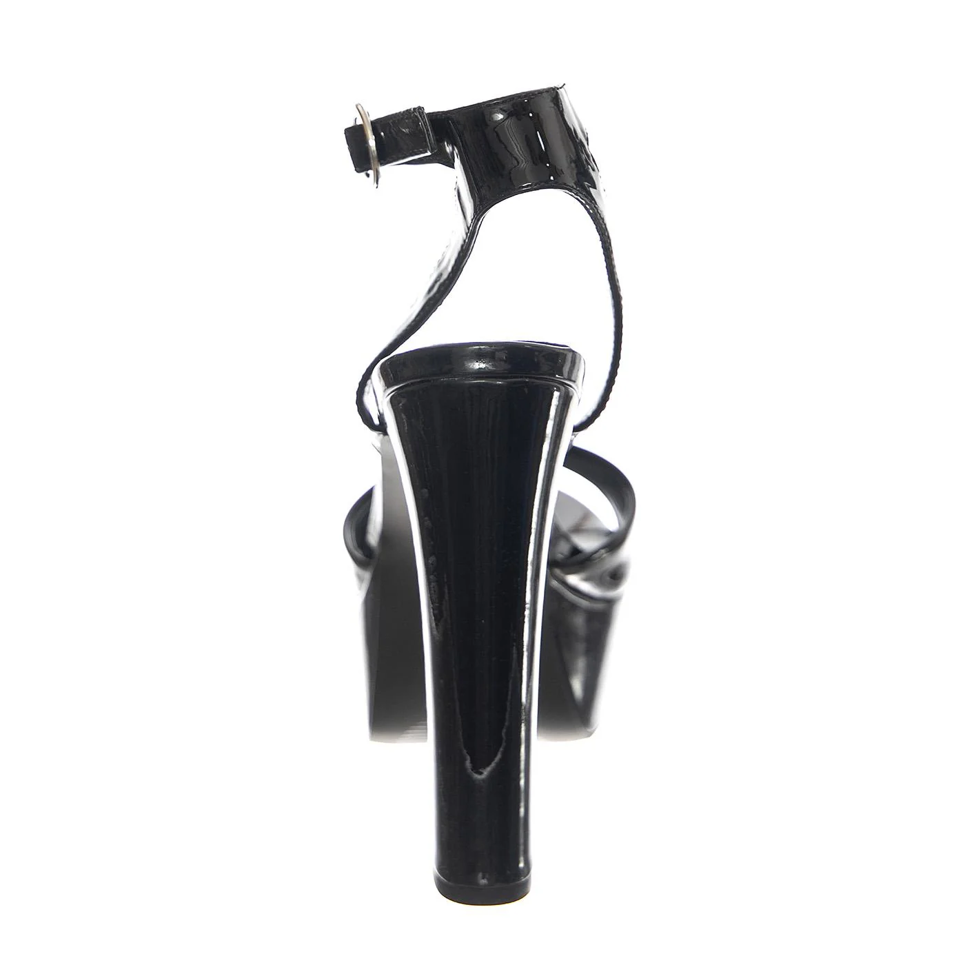 Skyla Black Patent Sandals - Image 4