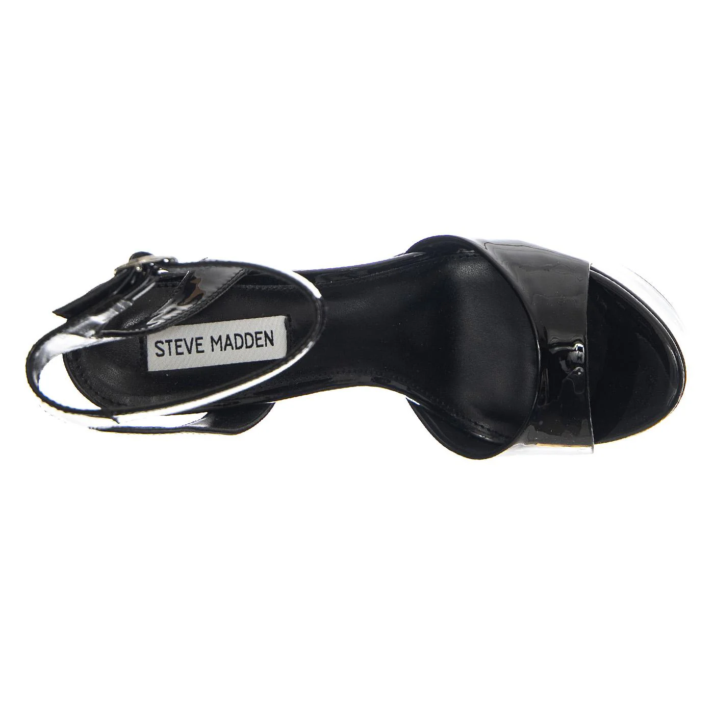 Skyla Black Patent Sandals - Image 6