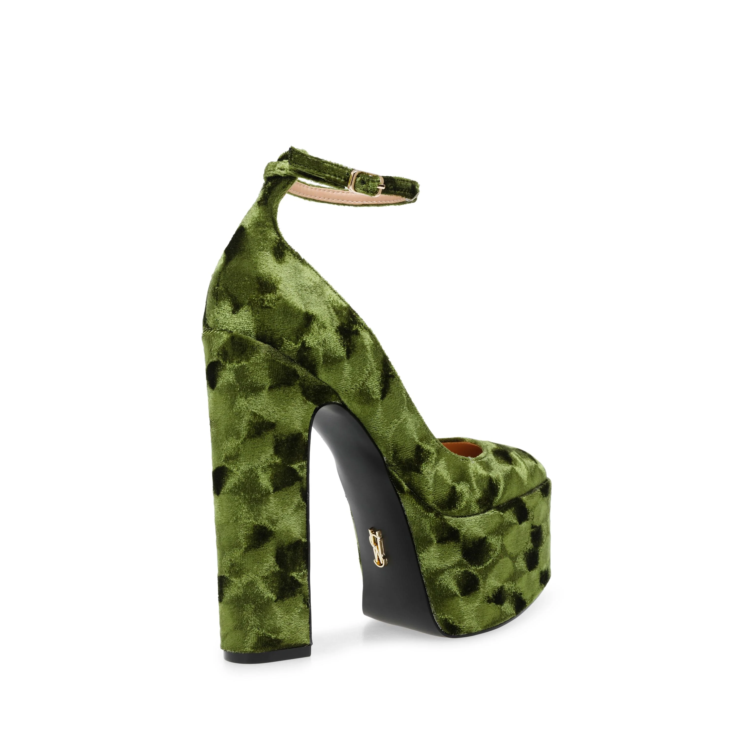 Skyrise Grn Velvet DÃ©colletÃ© Shoes - Image 5