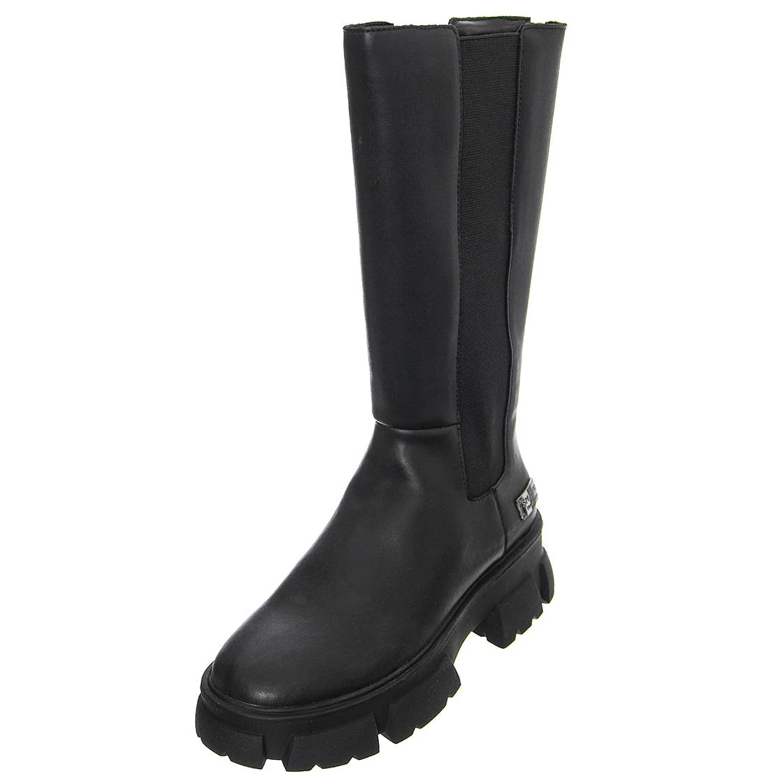 TRANSCEND BLACK LEATHER - Women's Black Boot STEVE MADDEN