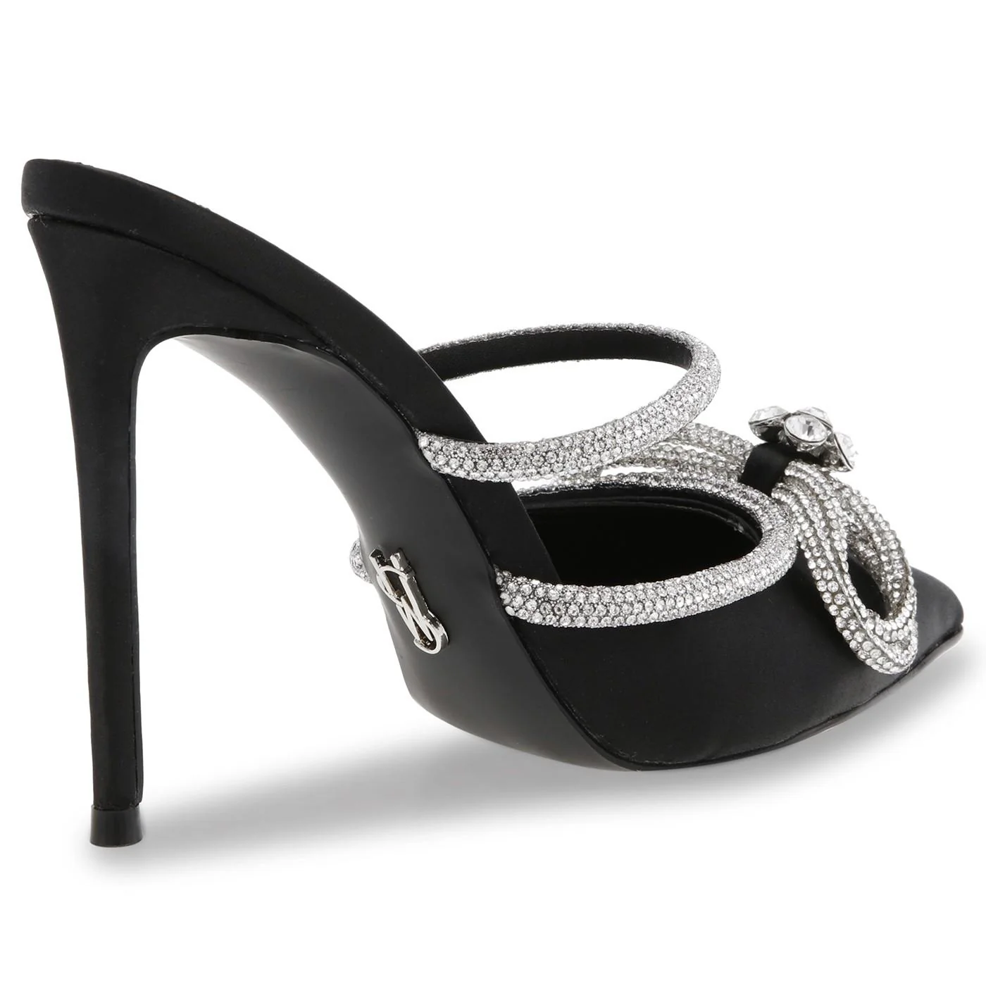 Vevina Black Satin Pumps - Image 4