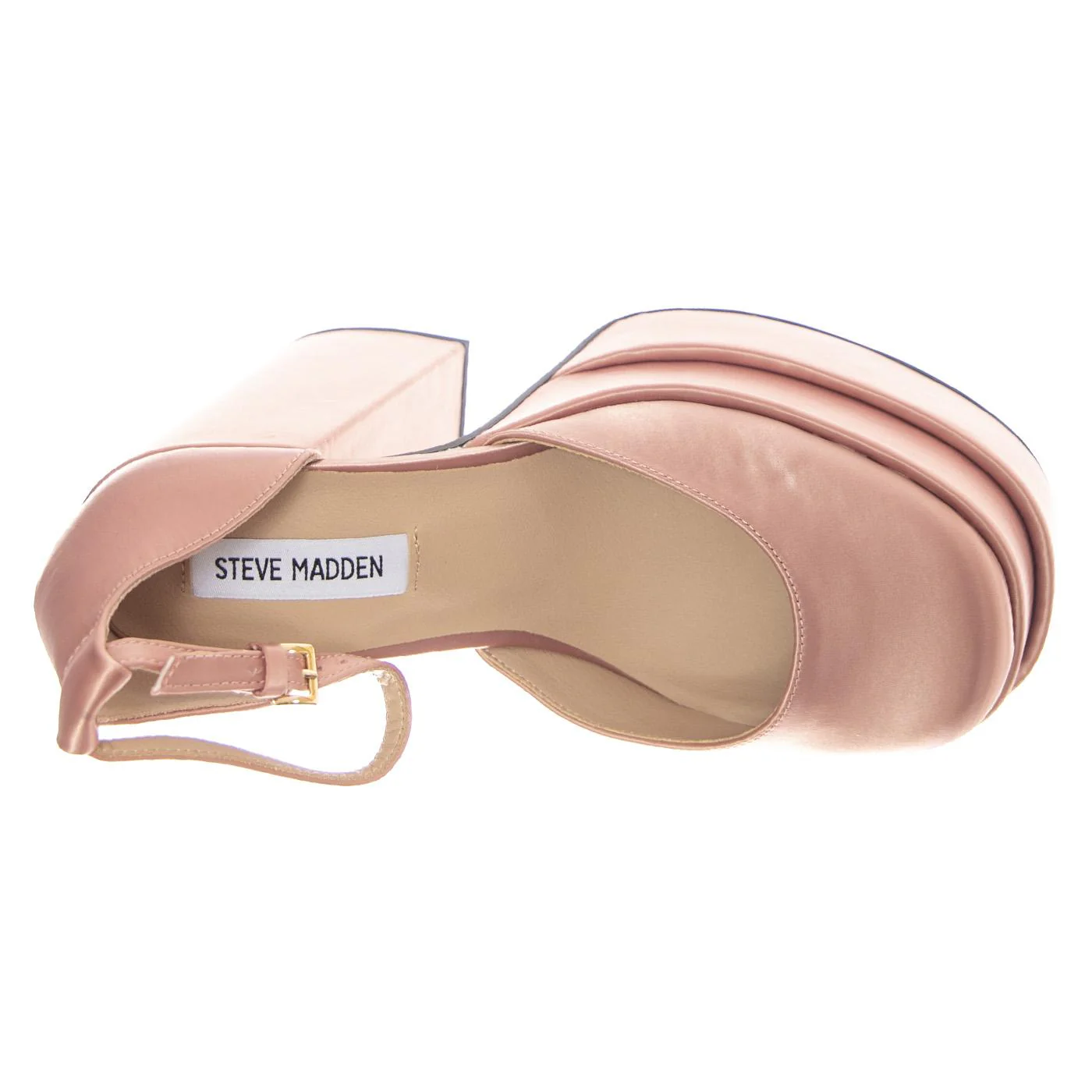 W' Charlize Blush Satin Sandals - Image 6